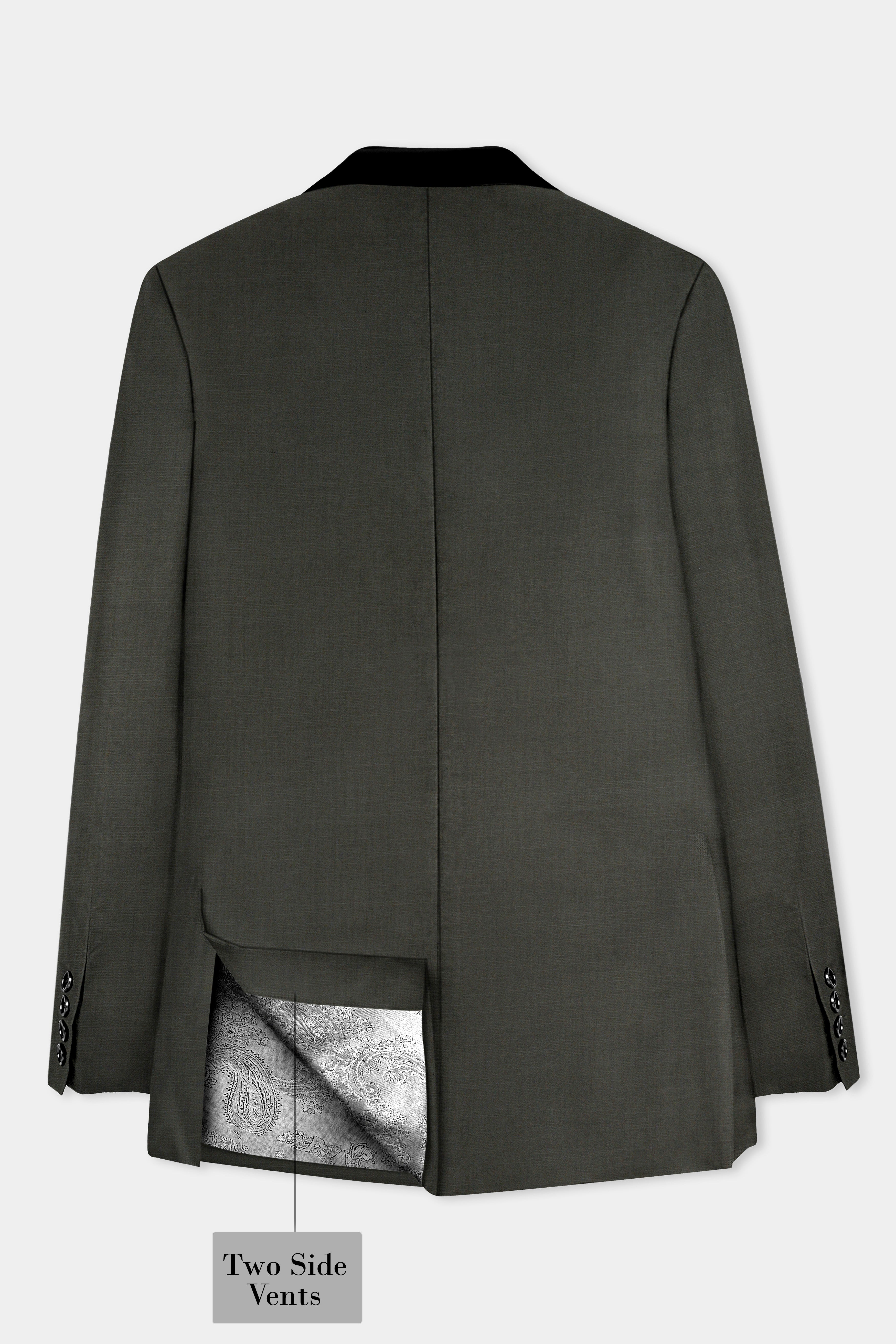 Rangoon Green Wool Blend Tuxedo Blazer