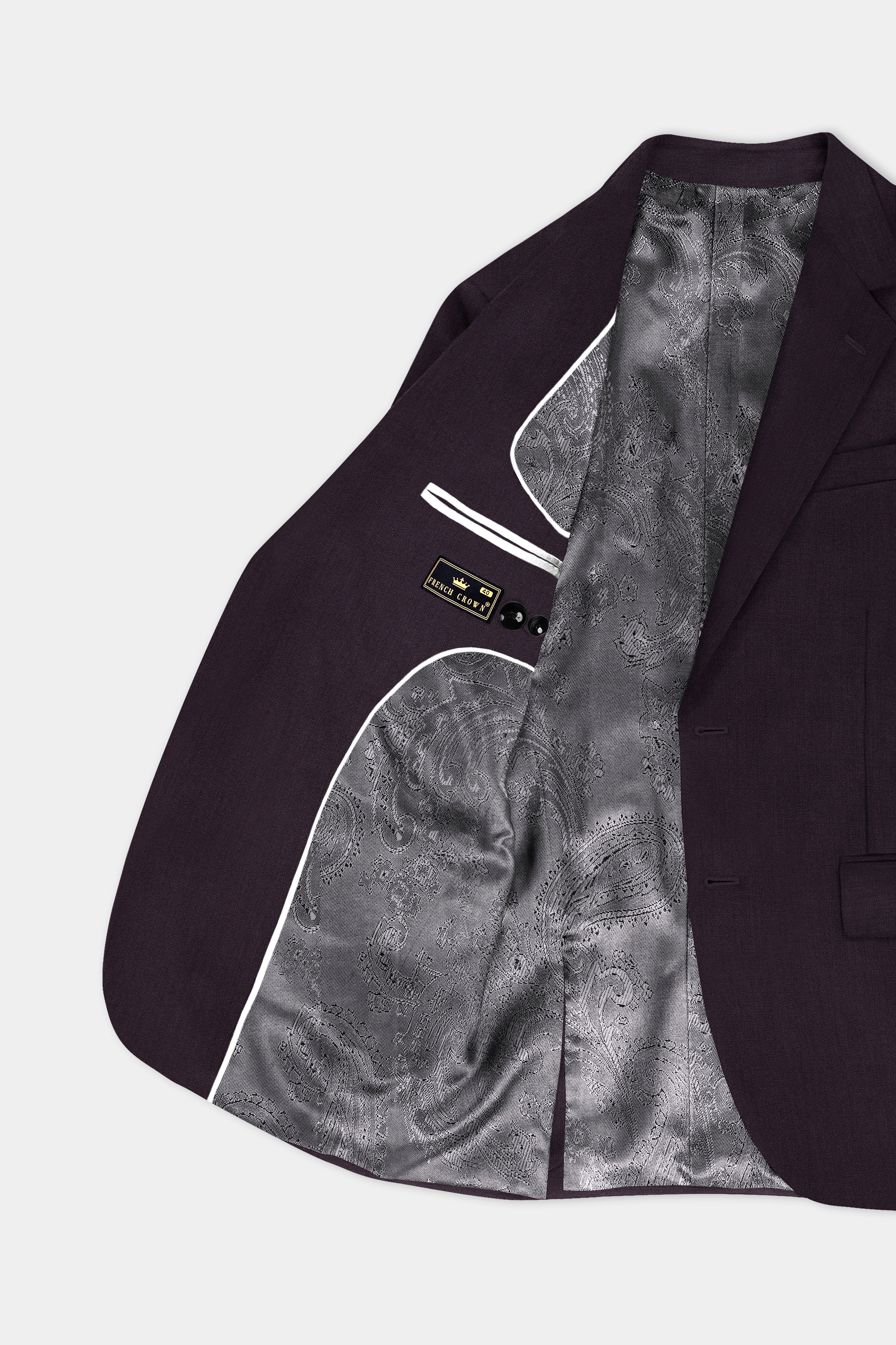 Gondola Purple Wool Blend Single Breasted Blazer