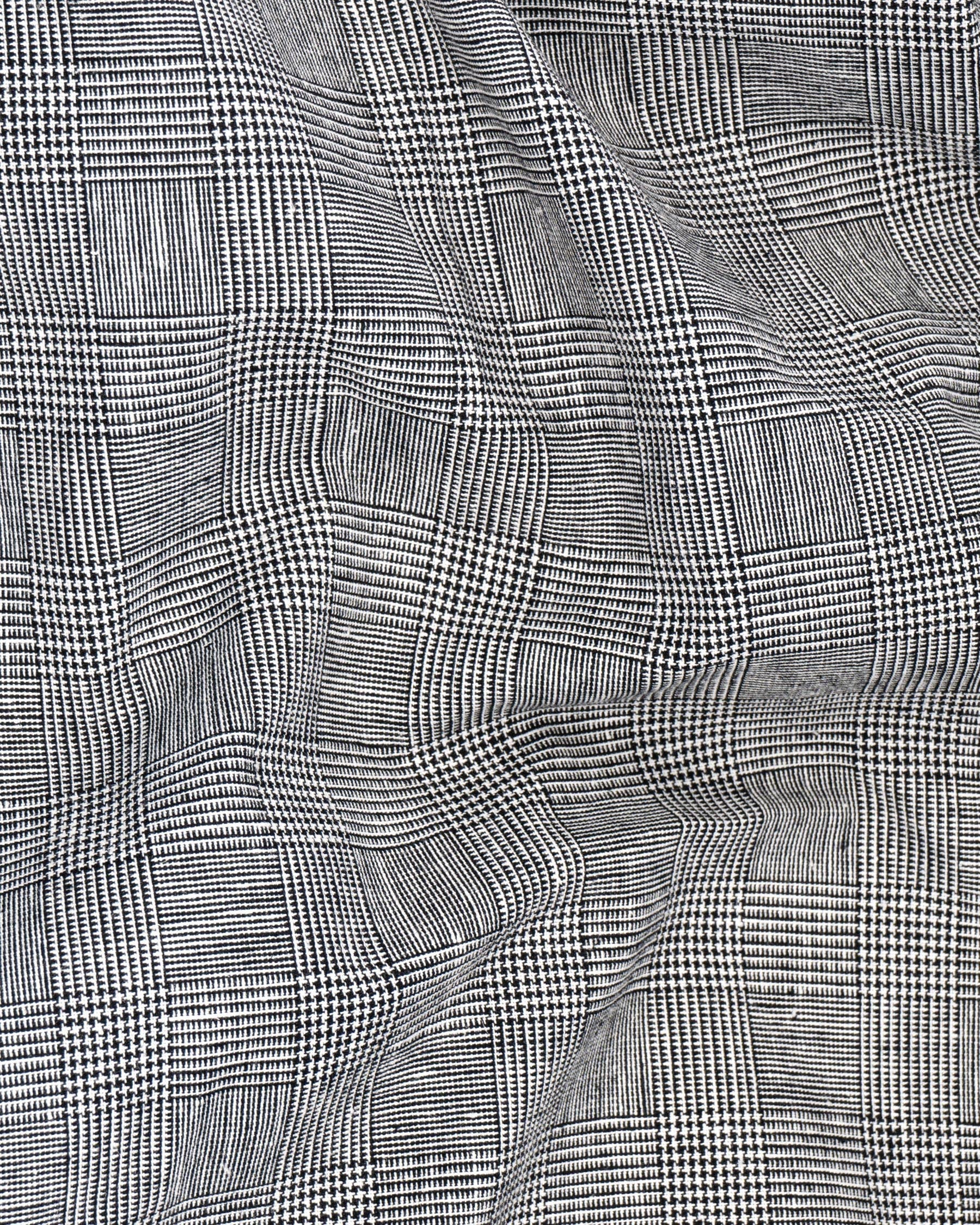 Star Dust Gray Plaid Premium Cotton Double Breasted Sports Blazer
