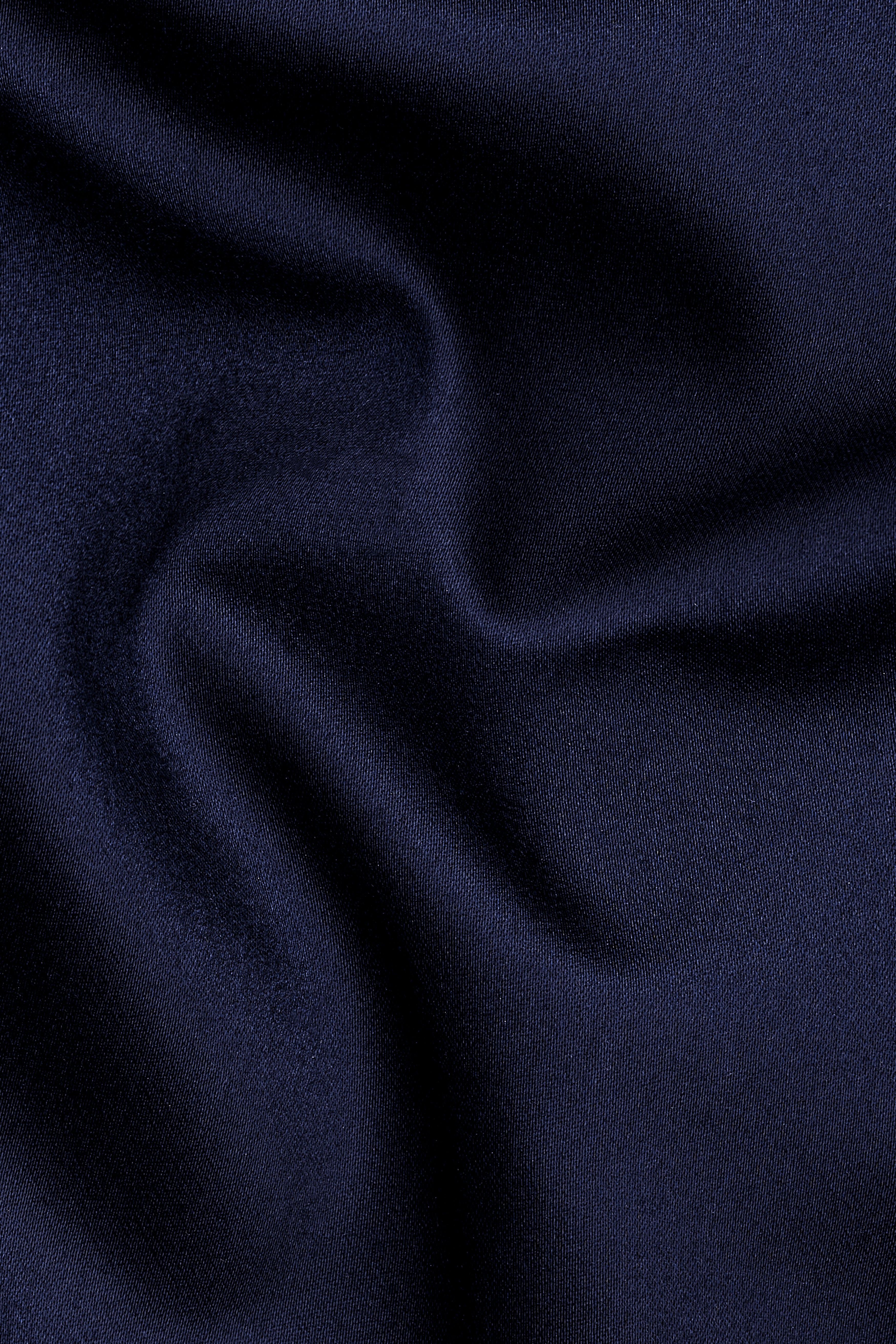 Space Blue Subtle Sheen Wool Rich Bandhgala/Mandarin Blazer
