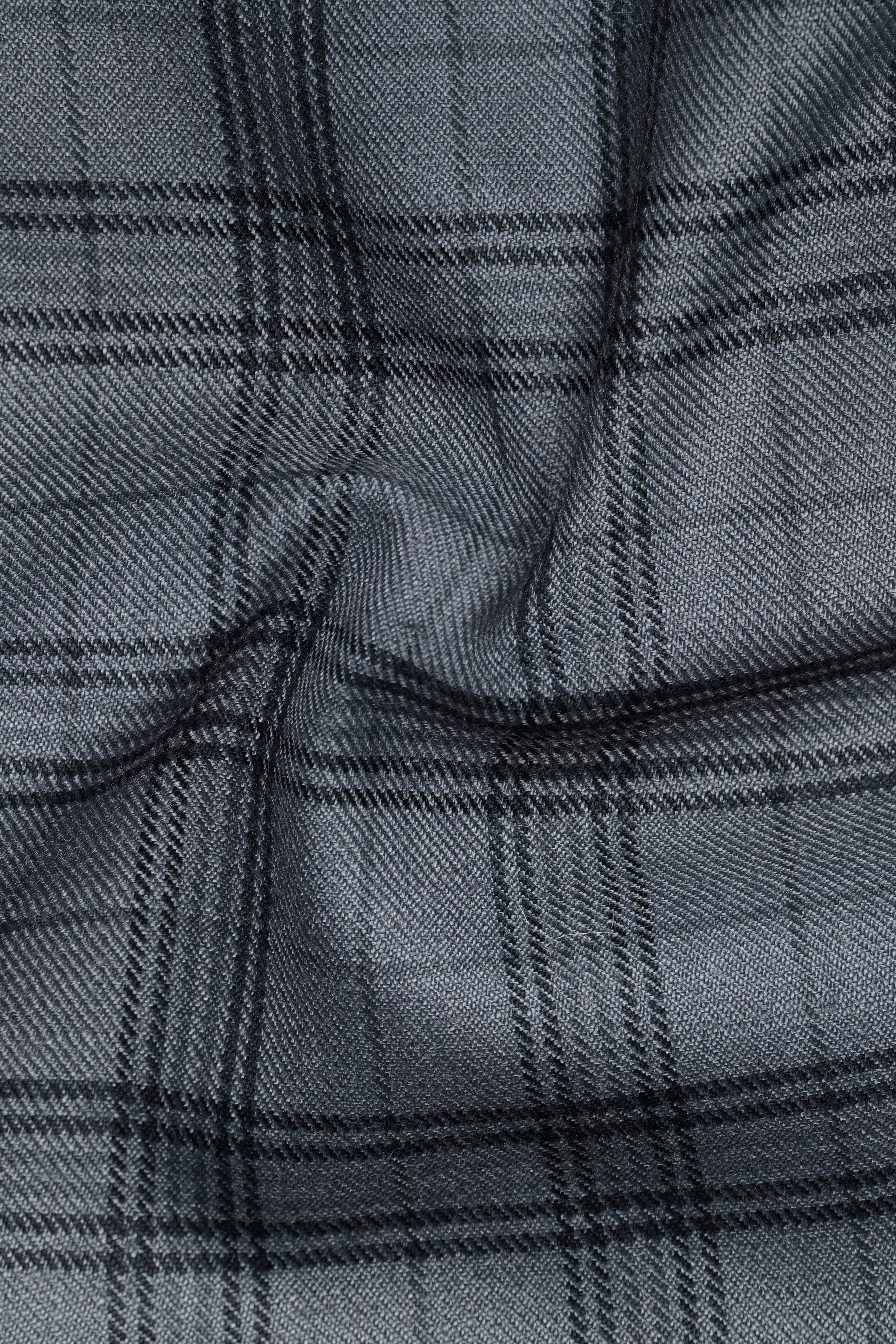 Masala Grey Plaid Double Breasted Wool Rich Blazer