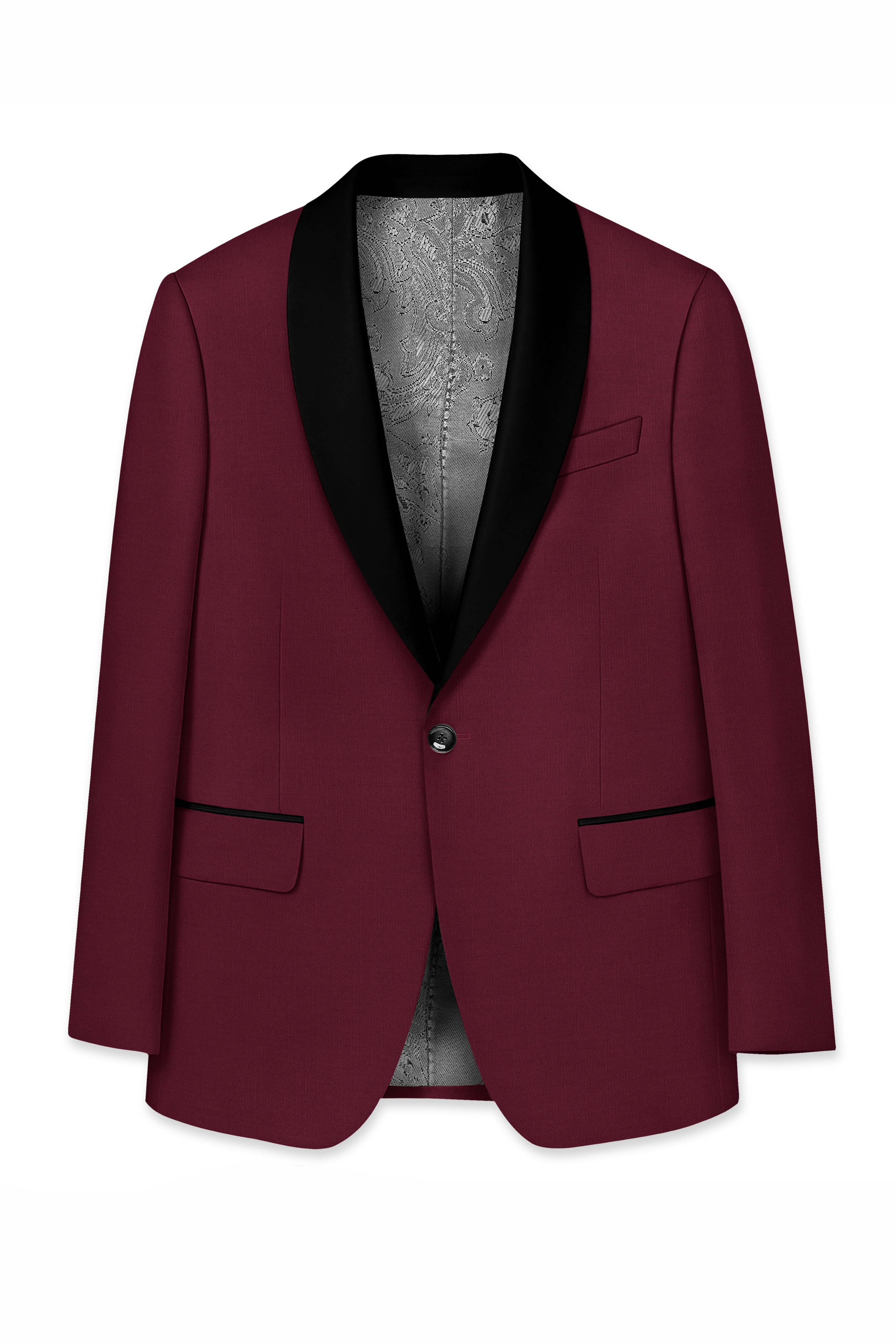 Heath Red Wool Rich Tuxedo Blazer