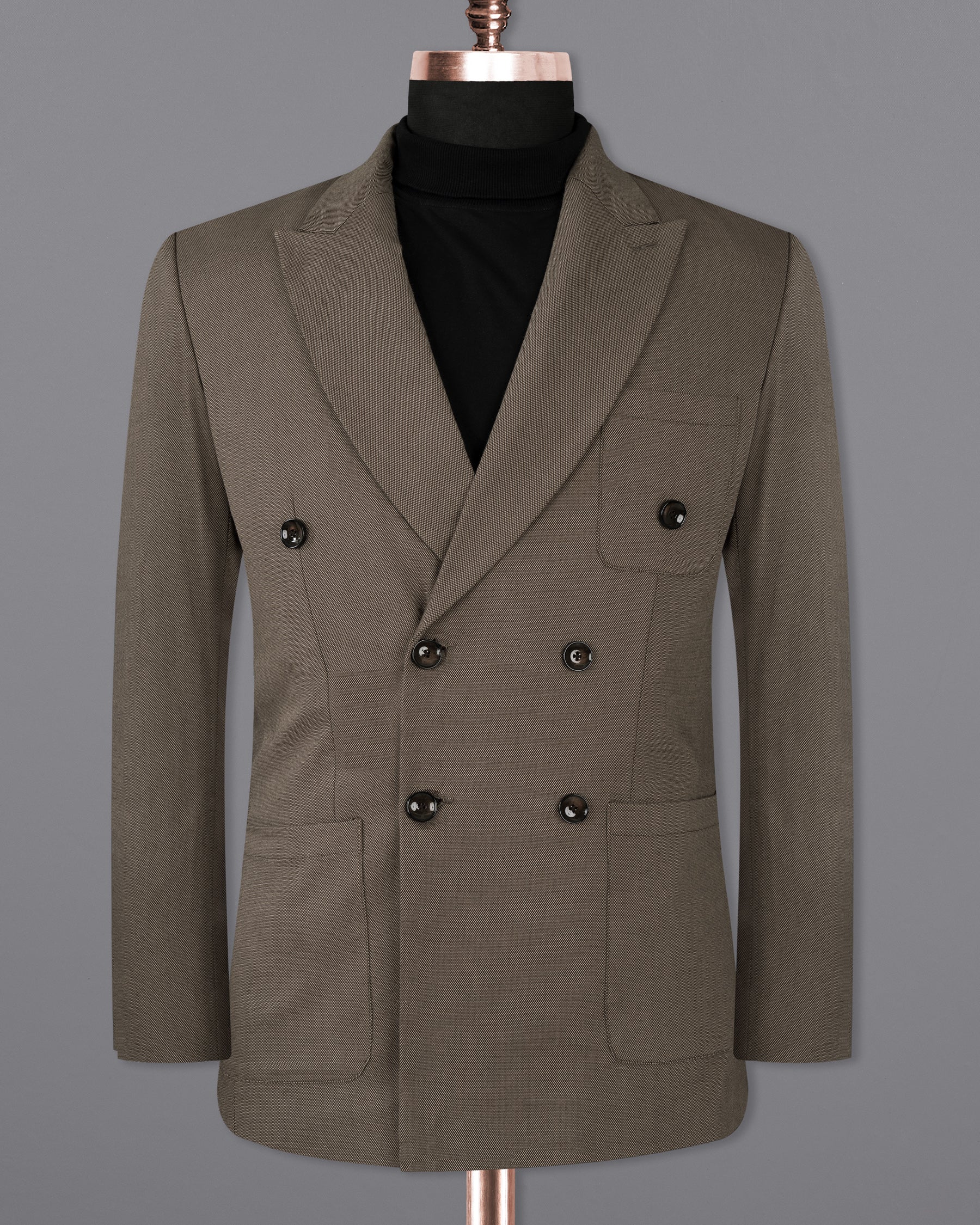 Stonewall with Zeus Brown Double Breasted Premium Cotton Sports Blazer