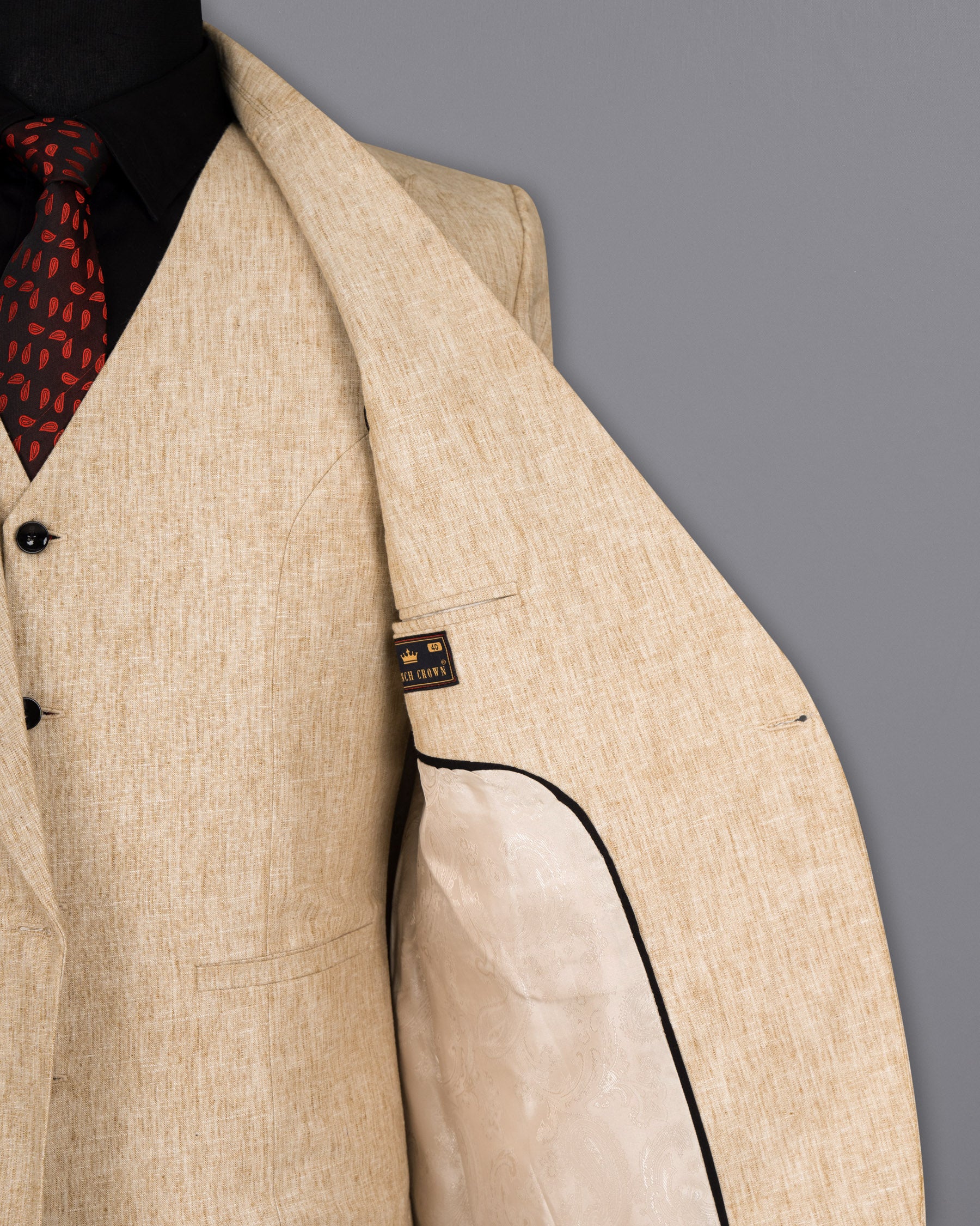 Cream Luxurious Linen Blazer