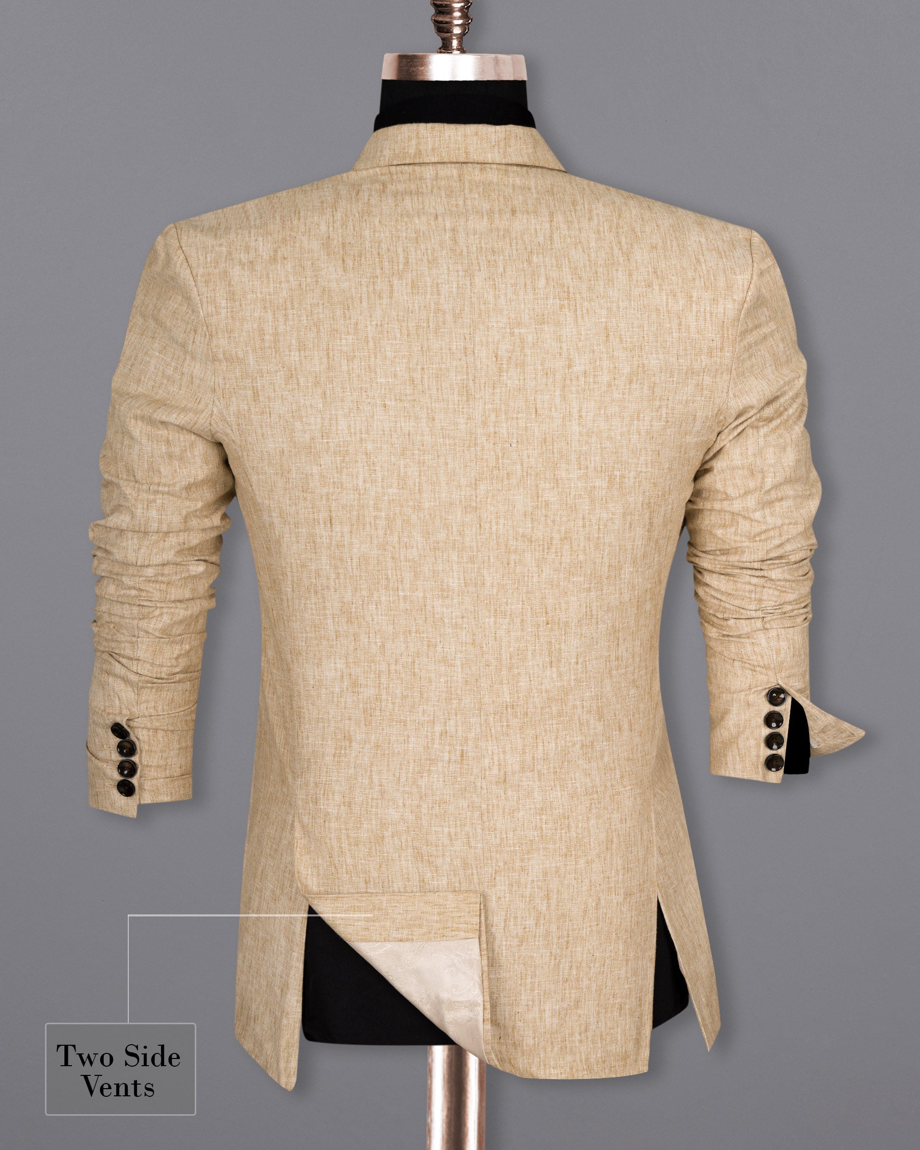 Cream Luxurious Linen Blazer