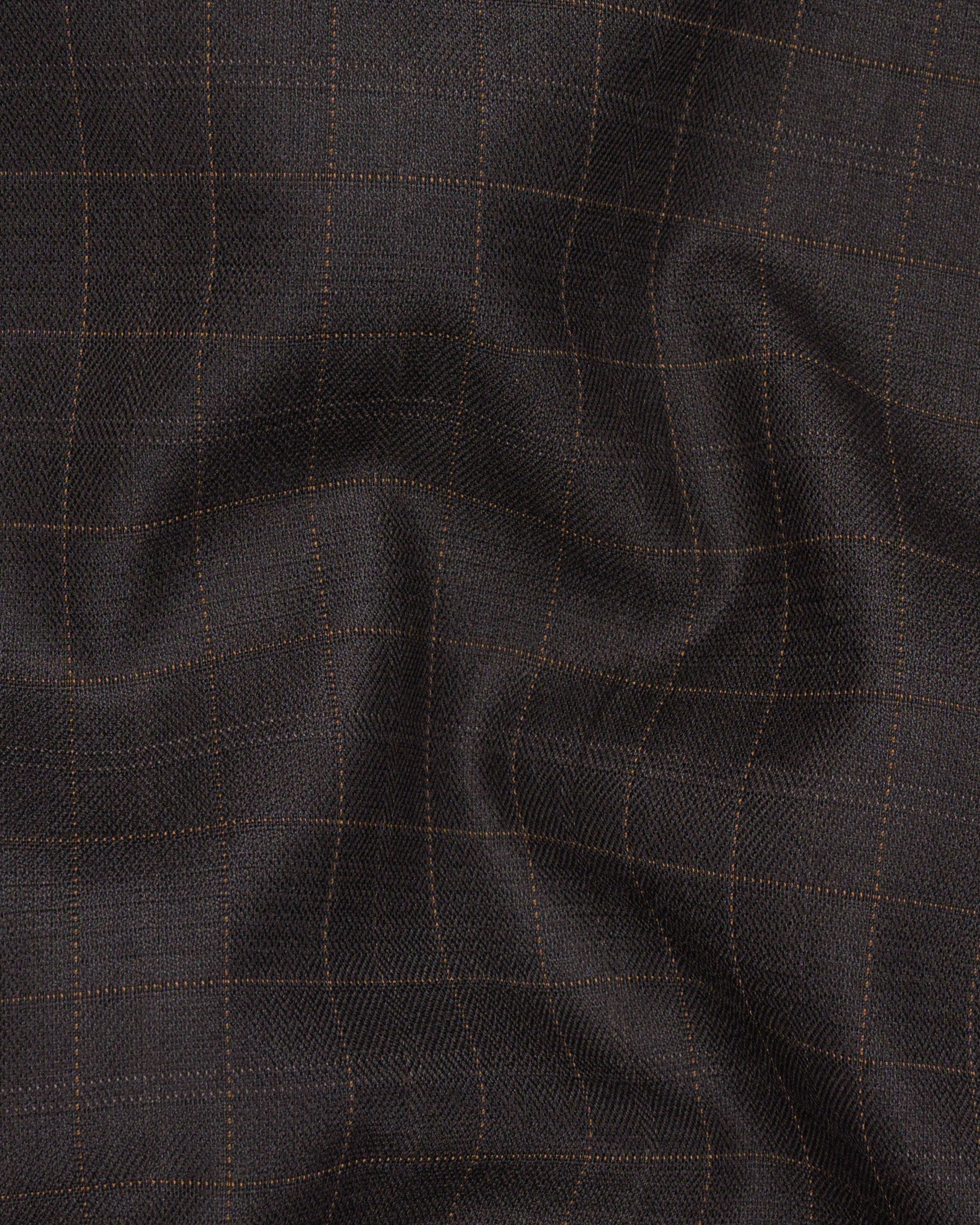 Brown Plaid Wool Rich Blazer