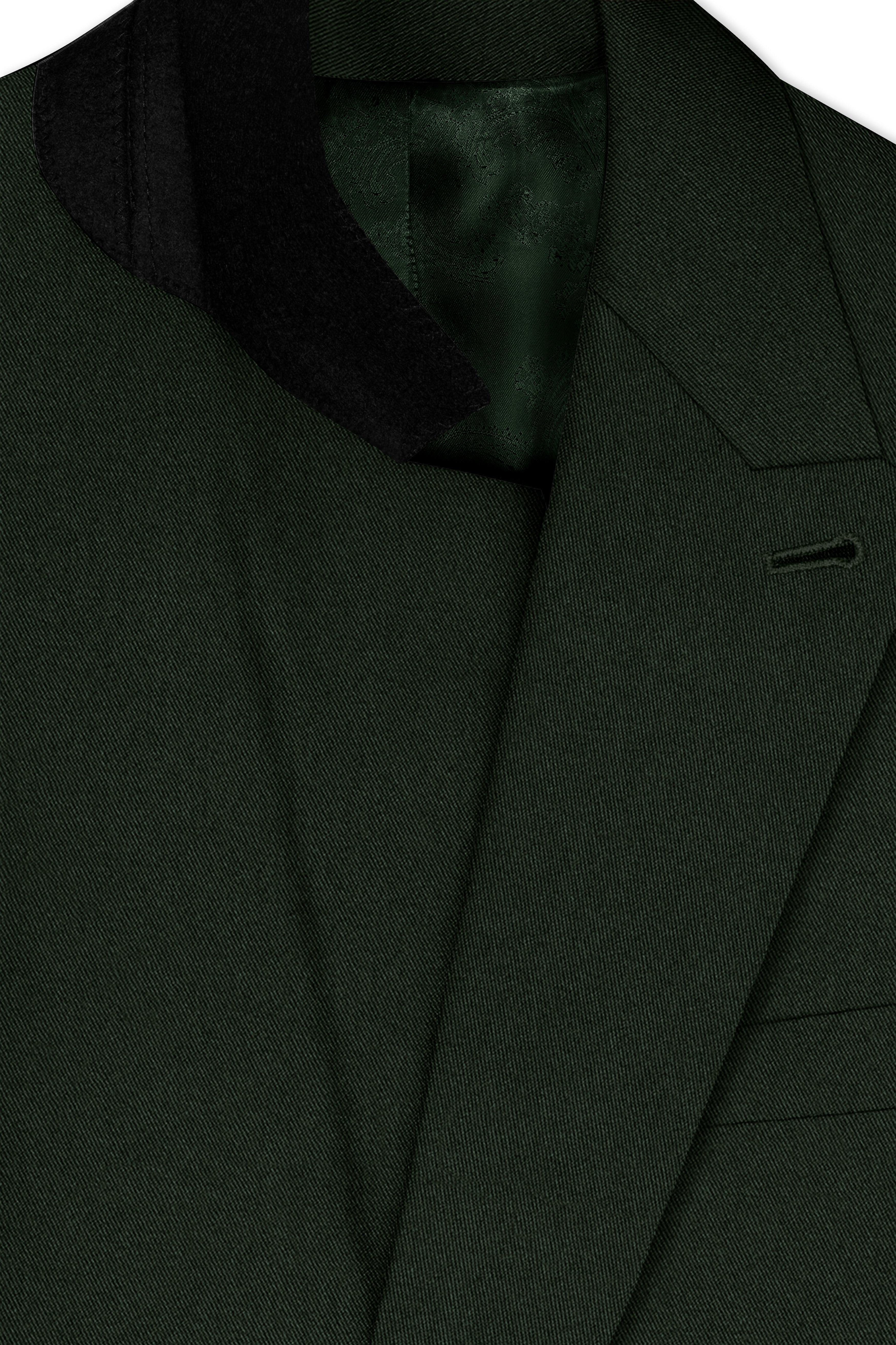 Juniper Green Subtle Sheen Double Breasted Blazer