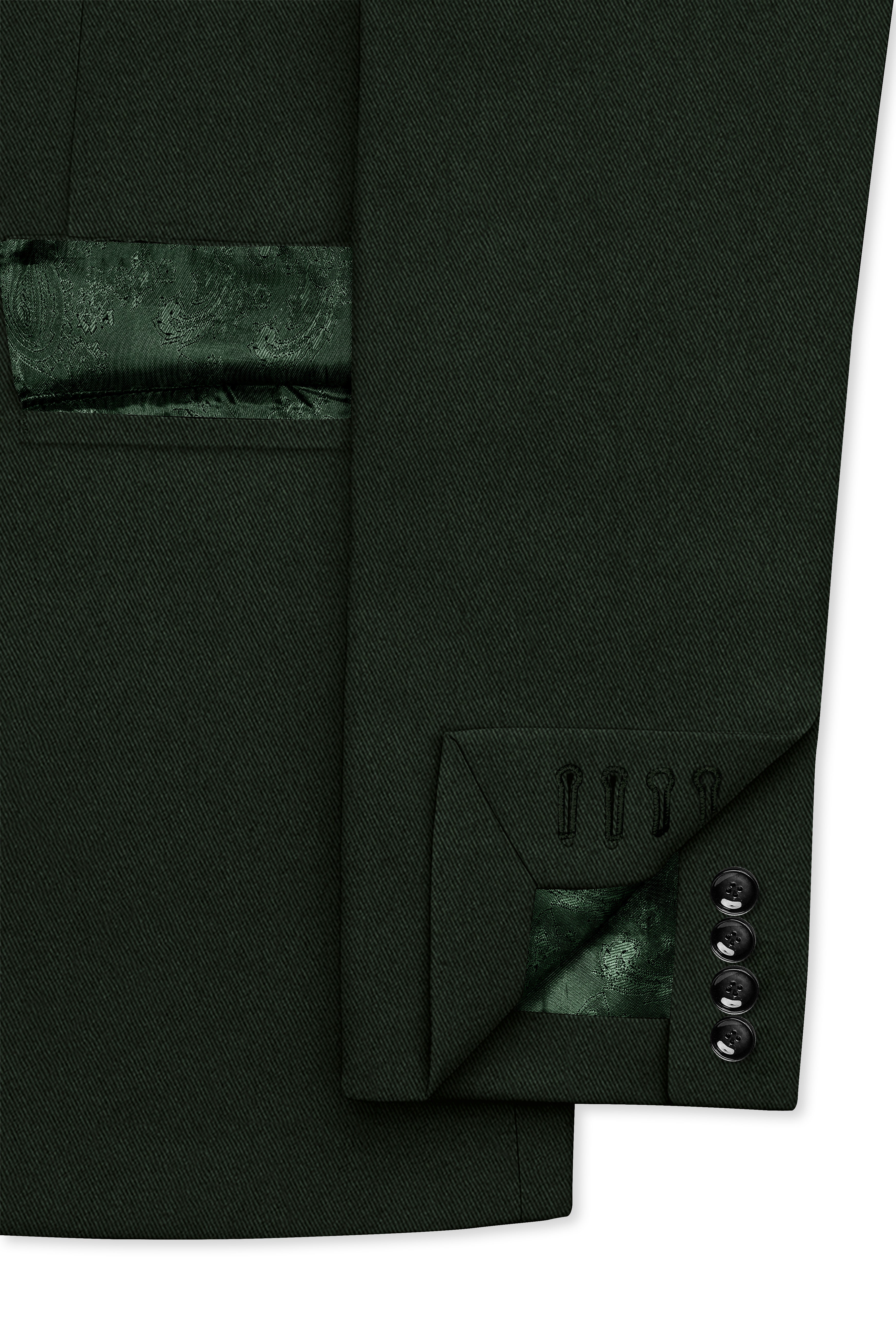 Juniper Green Subtle Sheen Double Breasted Blazer