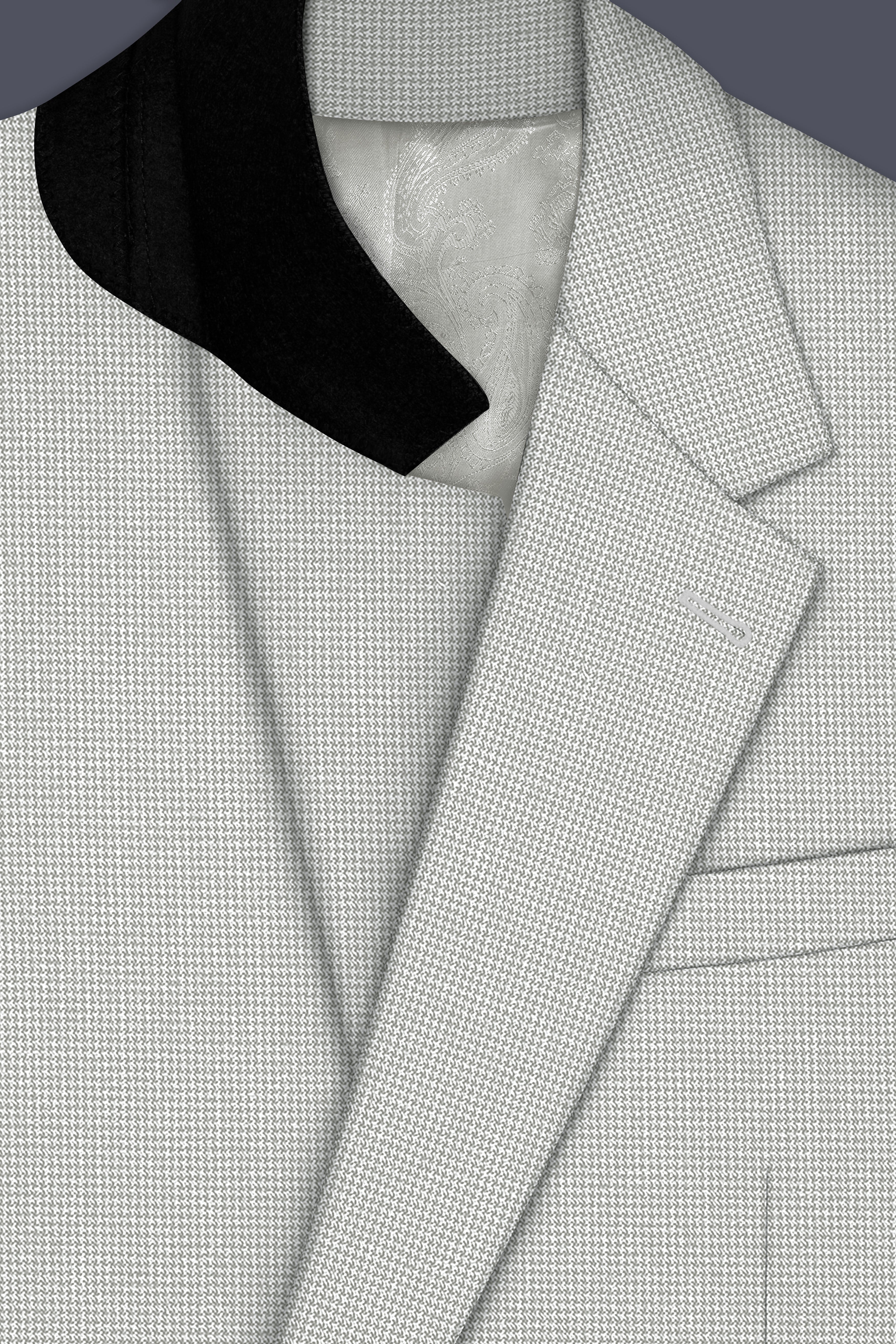 Shady Lady Grey houndstooth Wool Rich Blazer