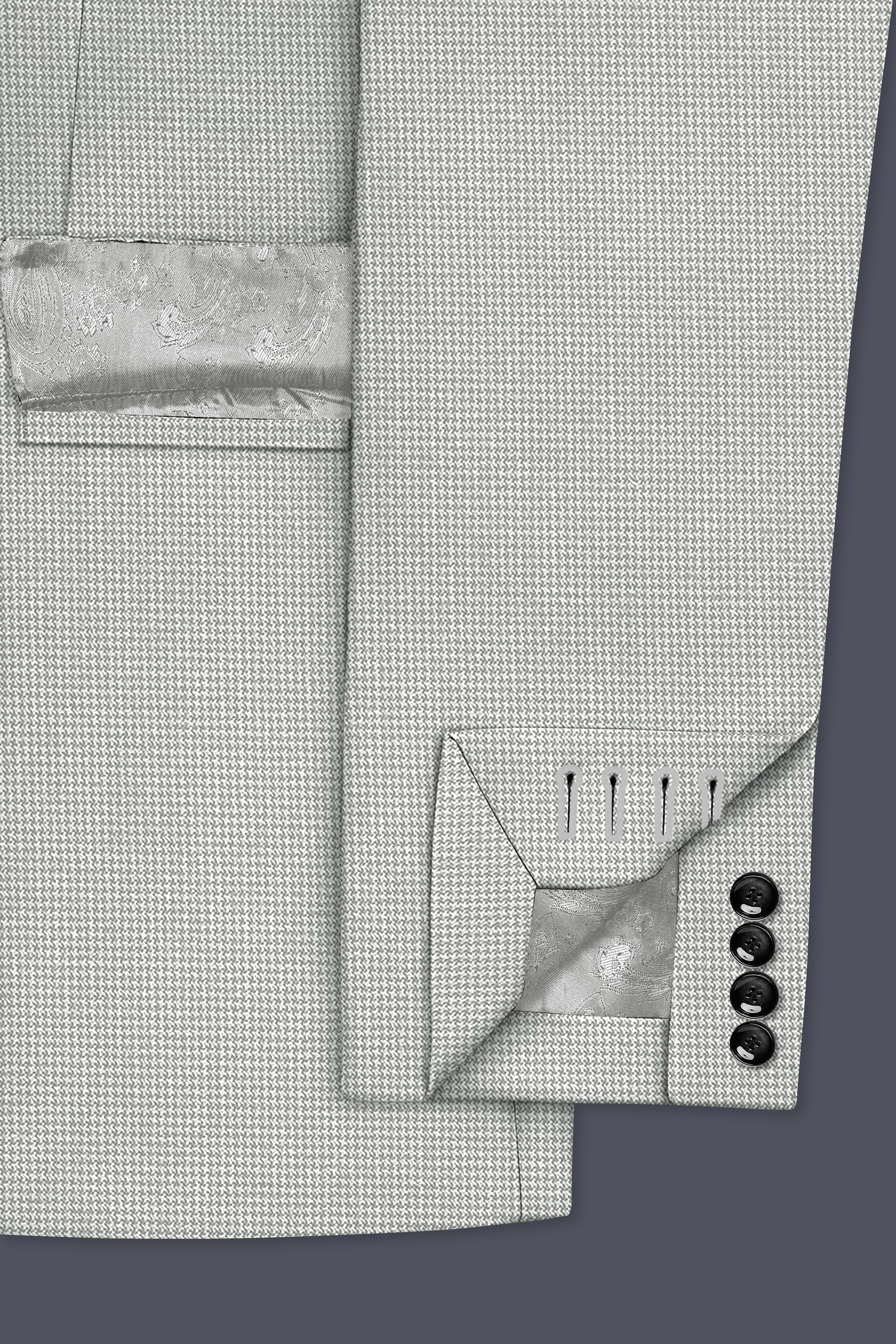 Shady Lady Grey houndstooth Wool Rich Blazer