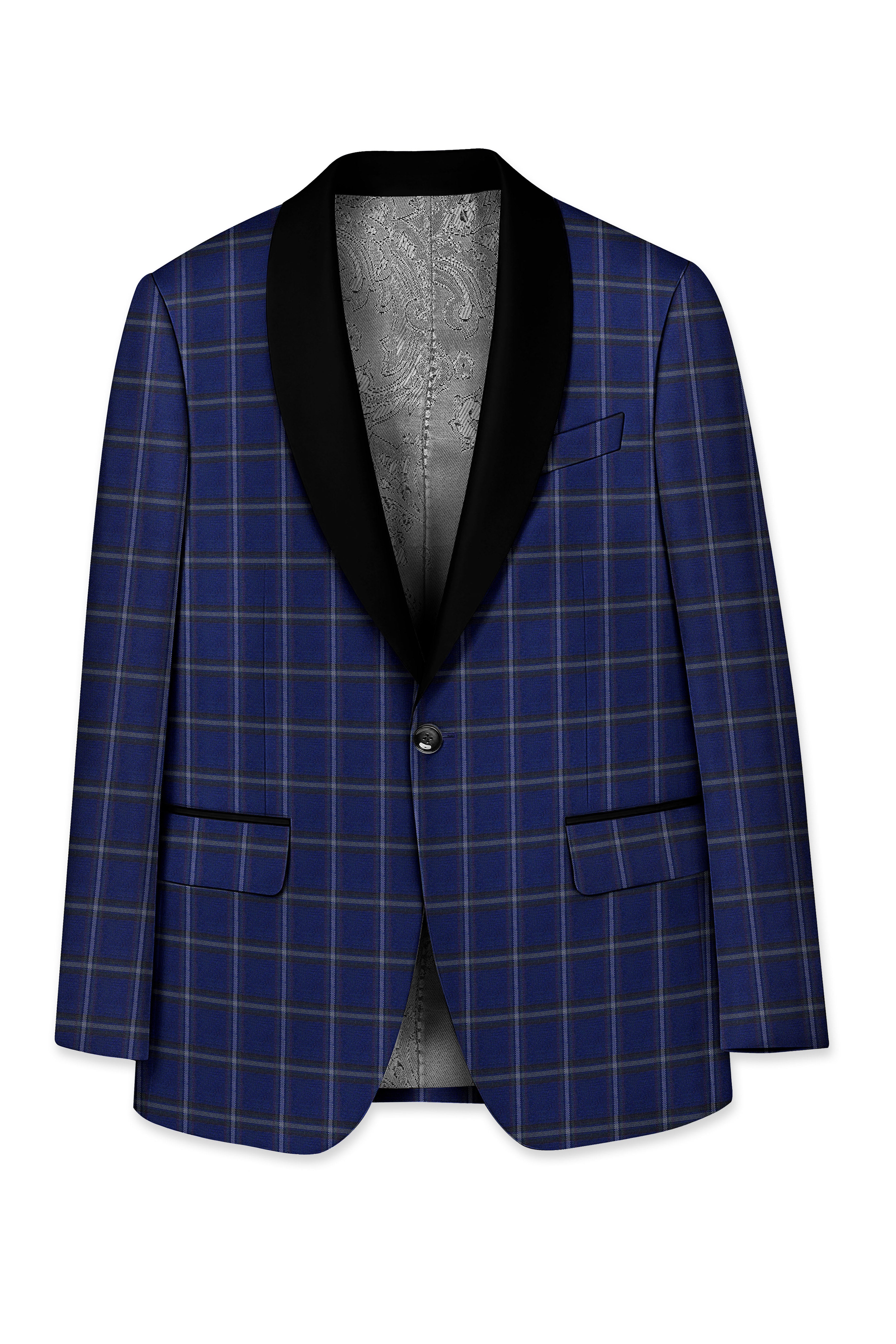 Rhino Blue Windowpane Woolrich Tuxedo Blazer
