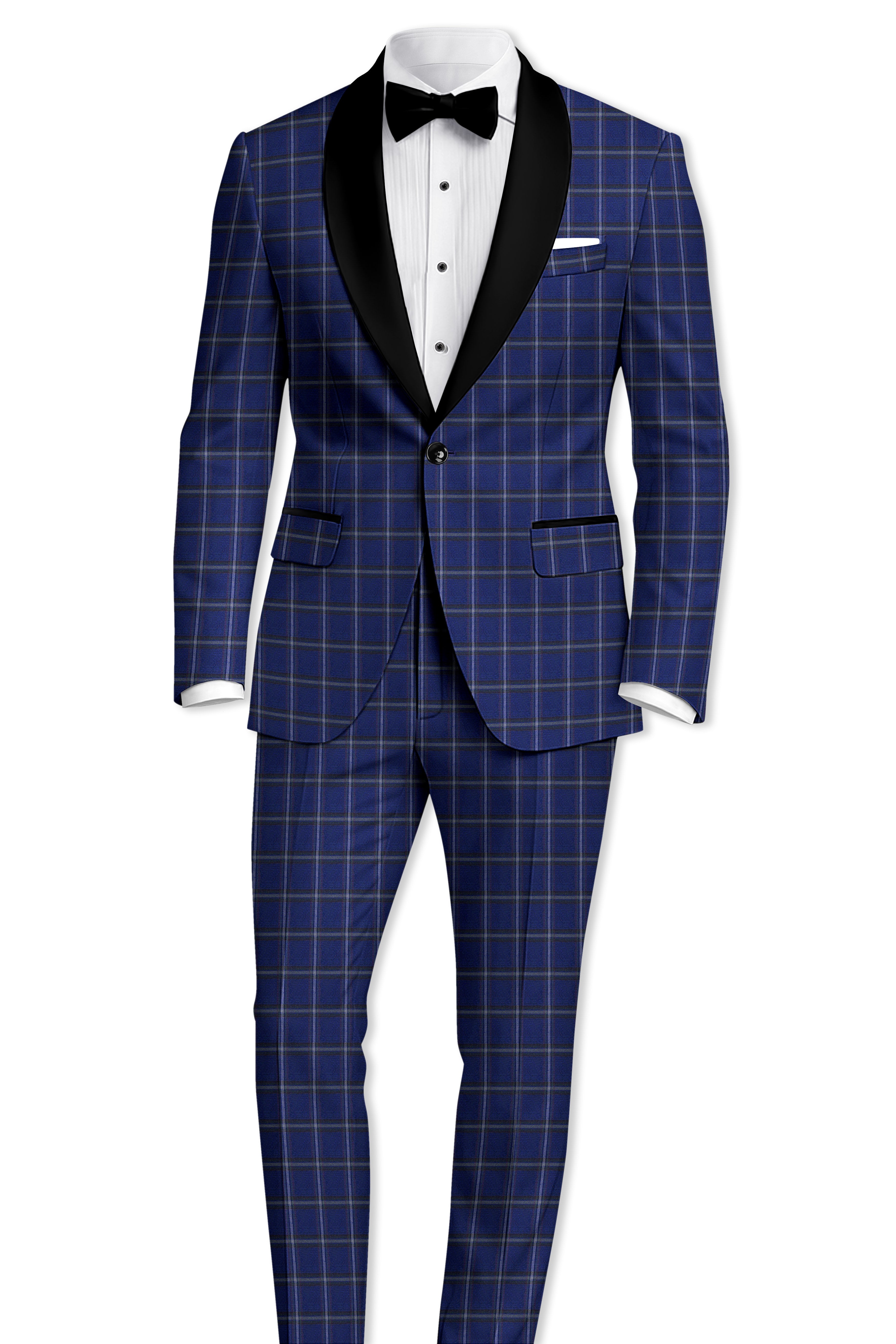Rhino Blue Windowpane Woolrich Tuxedo Blazer