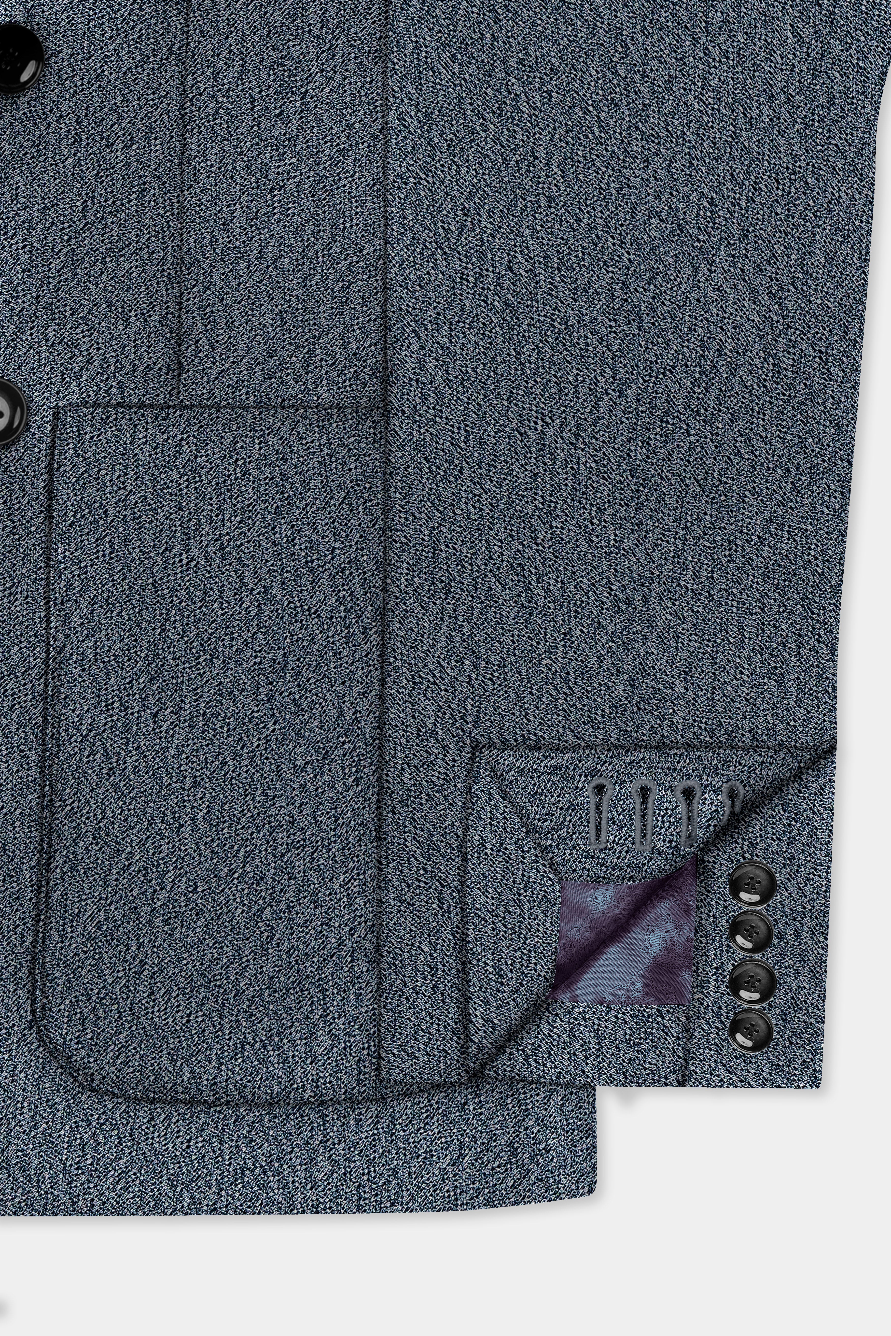 Oslo Gray Double Breasted Premium Cotton Sports Blazer
