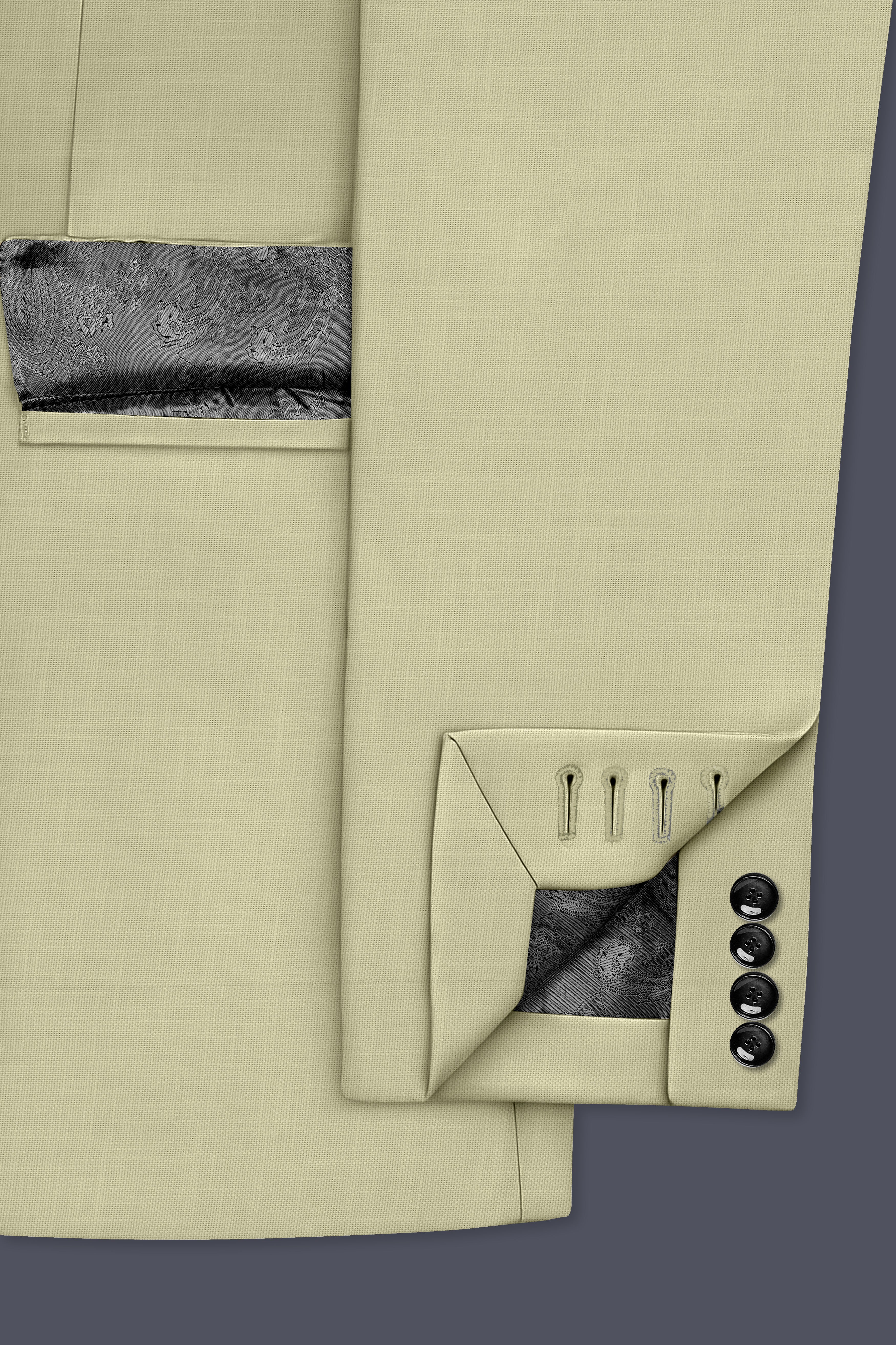 Soft Amber Double Breasted Premium Cotton Blazer