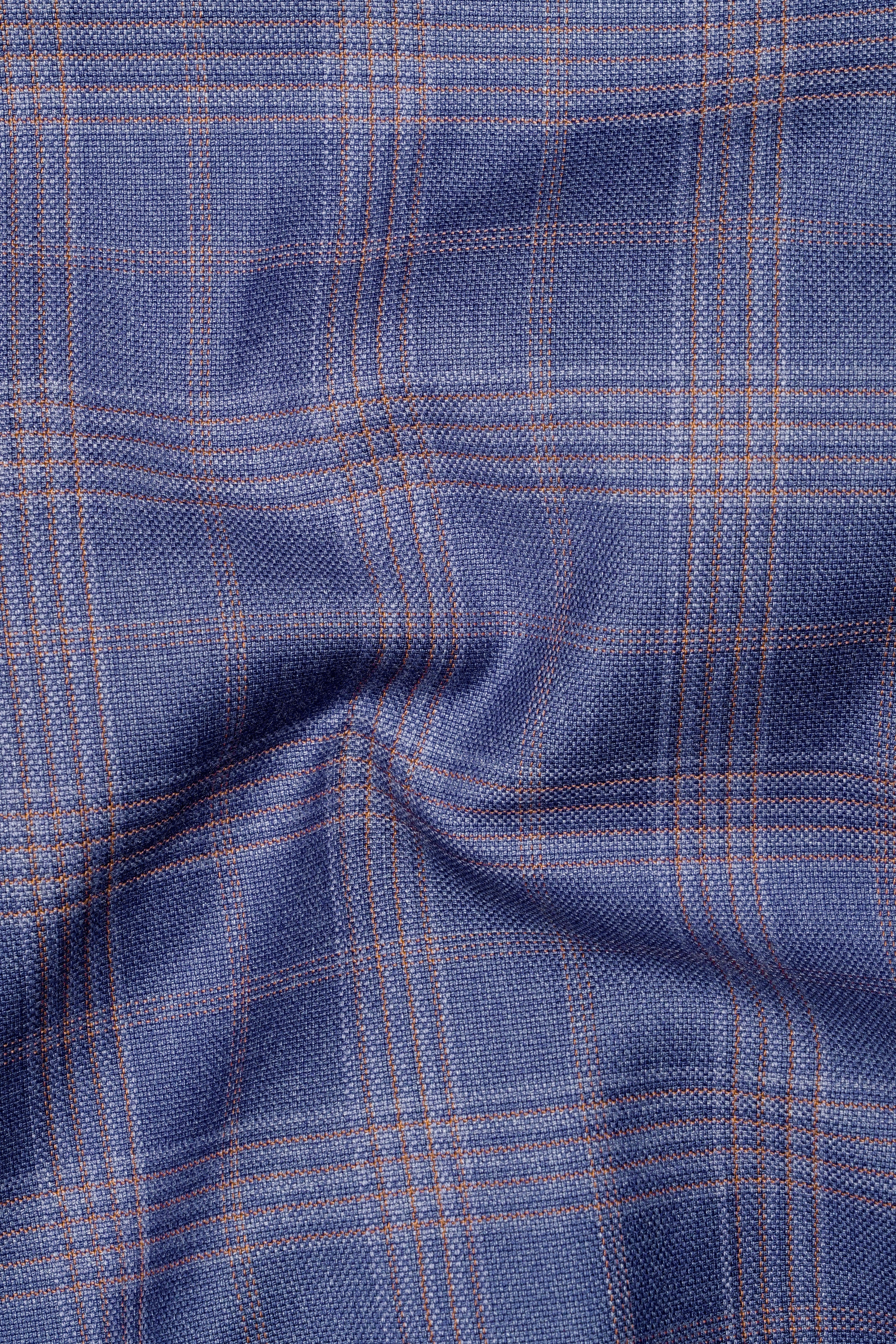 Trout Gray Super fine Checkered Wool Rich Tuxedo Blazer