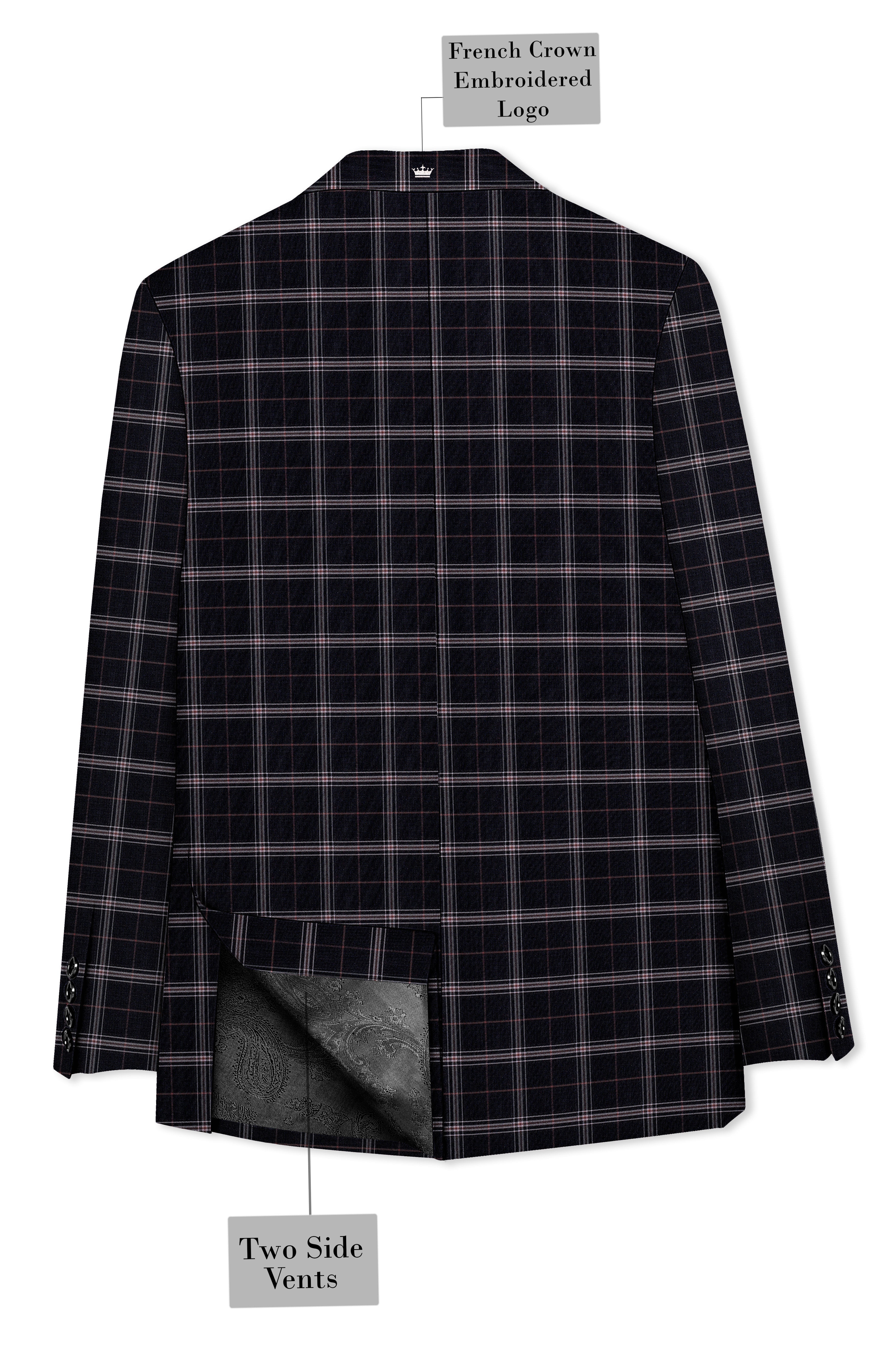 Mind Shaft Black Plaid Woolrich Tuxedo Blazer