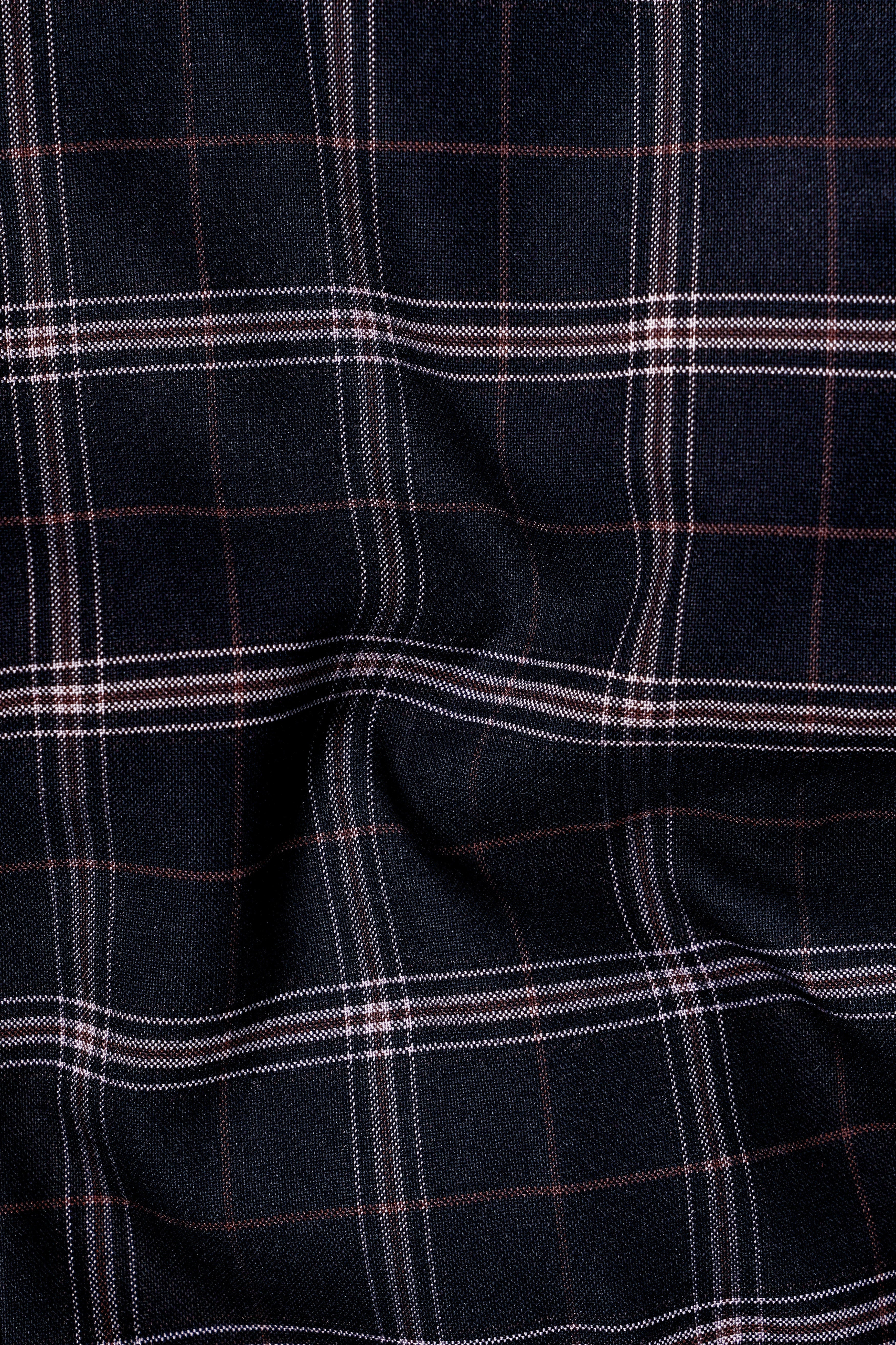 Mind Shaft Black Plaid Woolrich Tuxedo Blazer