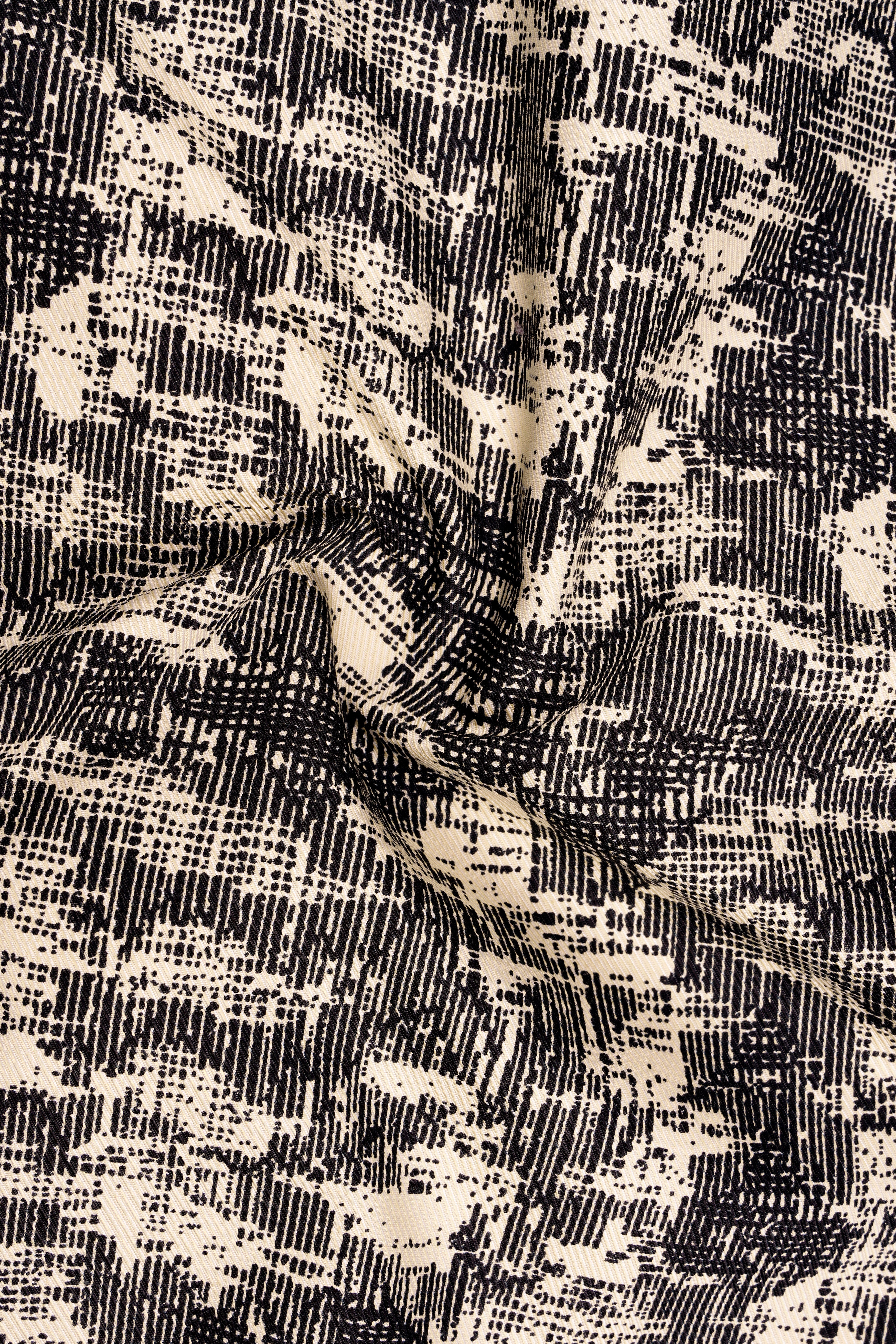 Bastille and Champagne Beige Abstract Print Designer Blazer