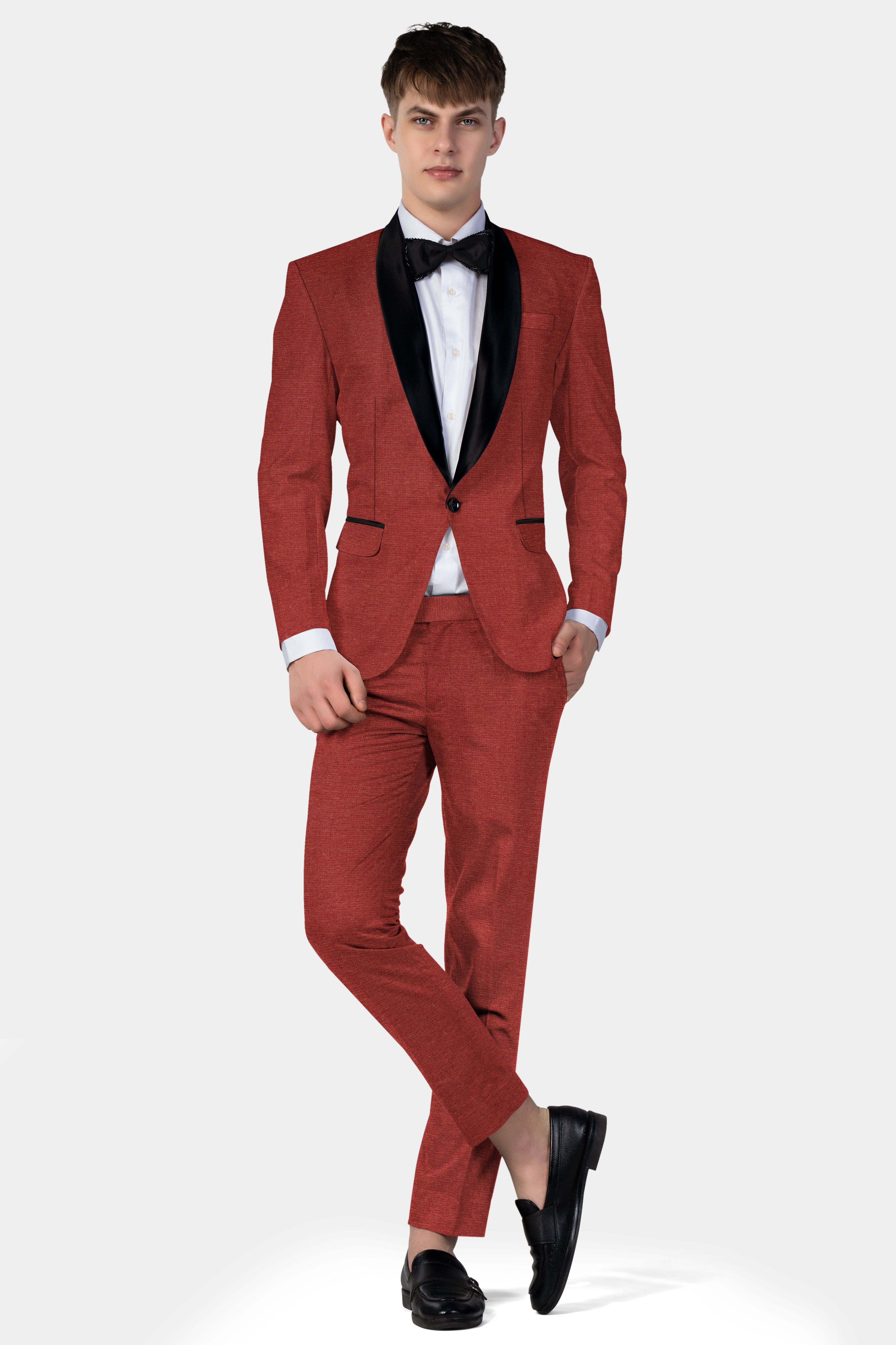 Pale Carmine Tuxedo Blazer