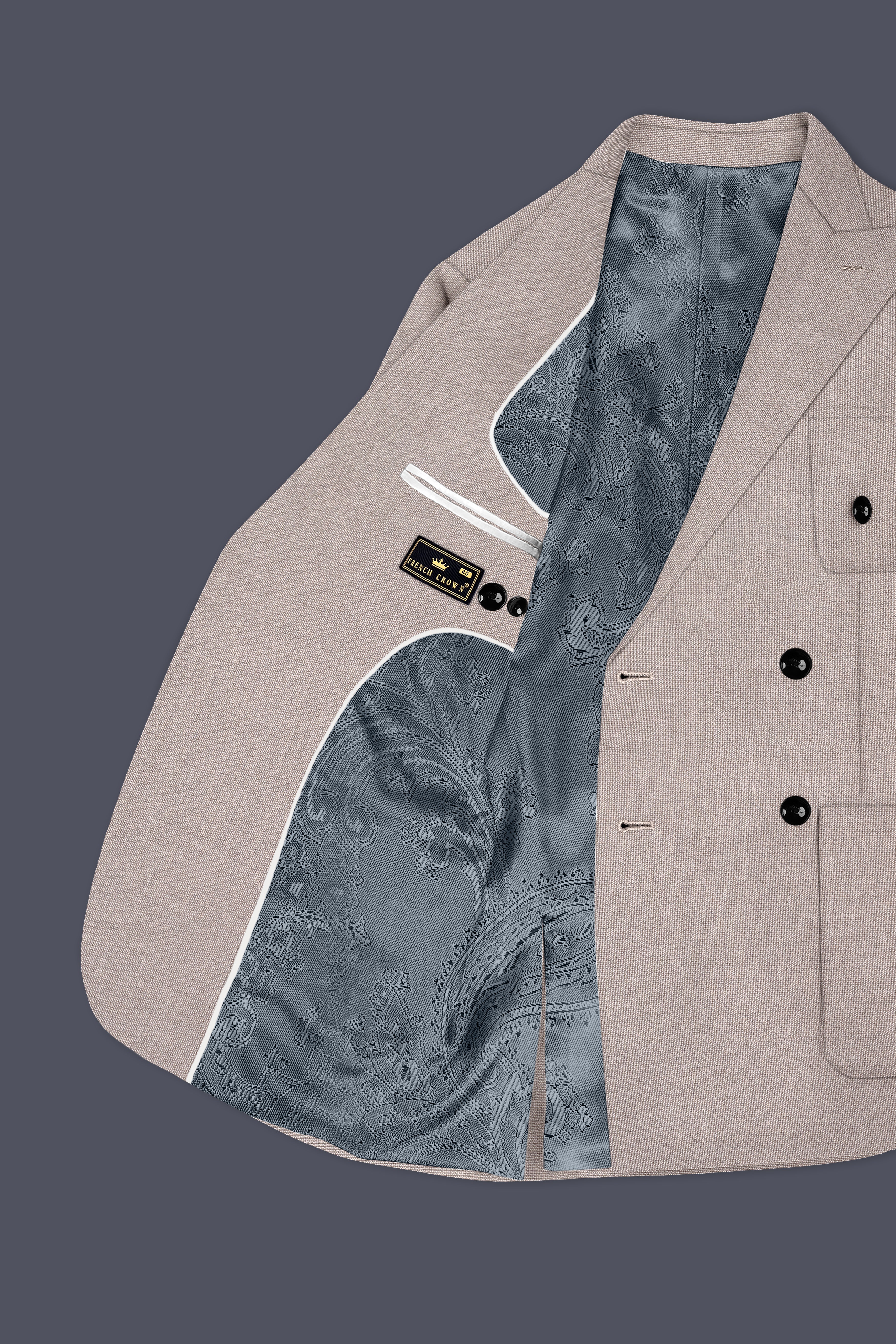 Venus Textured Premium Terry-Rayon Double Breasted Blazers for Men.