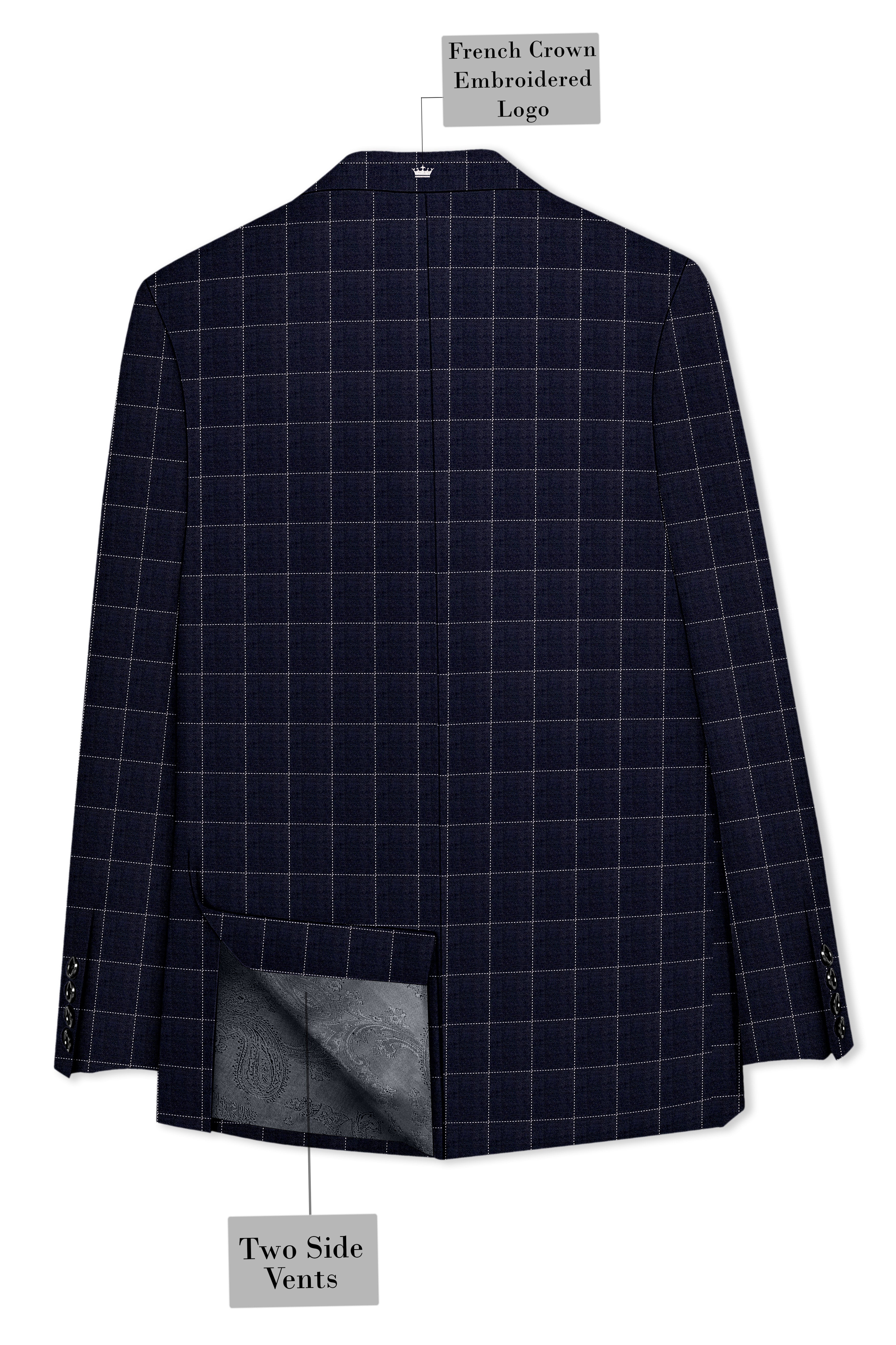 Thunder Blue Windowpane Blazer