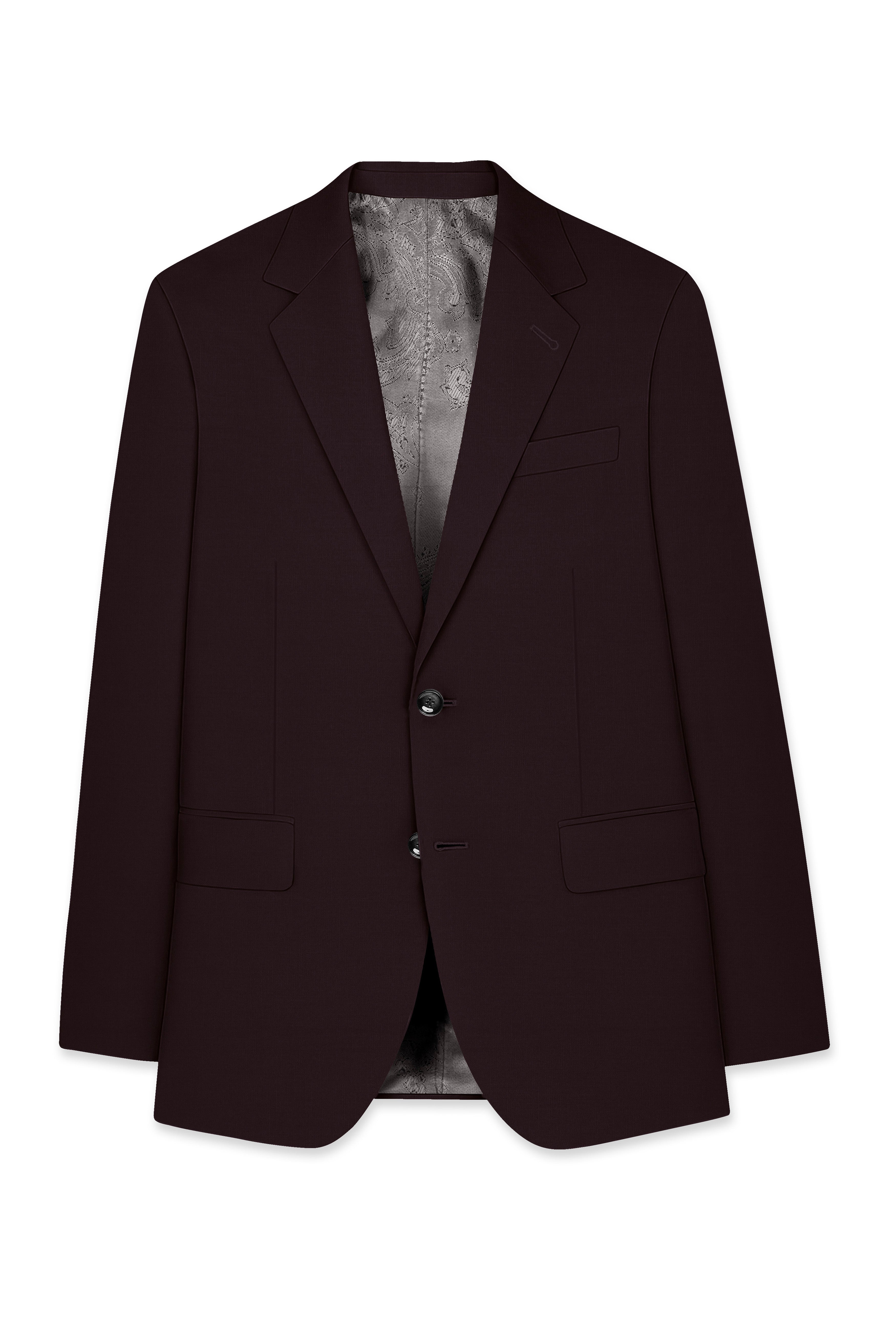 Bistre Brown Single Breasted Blazer