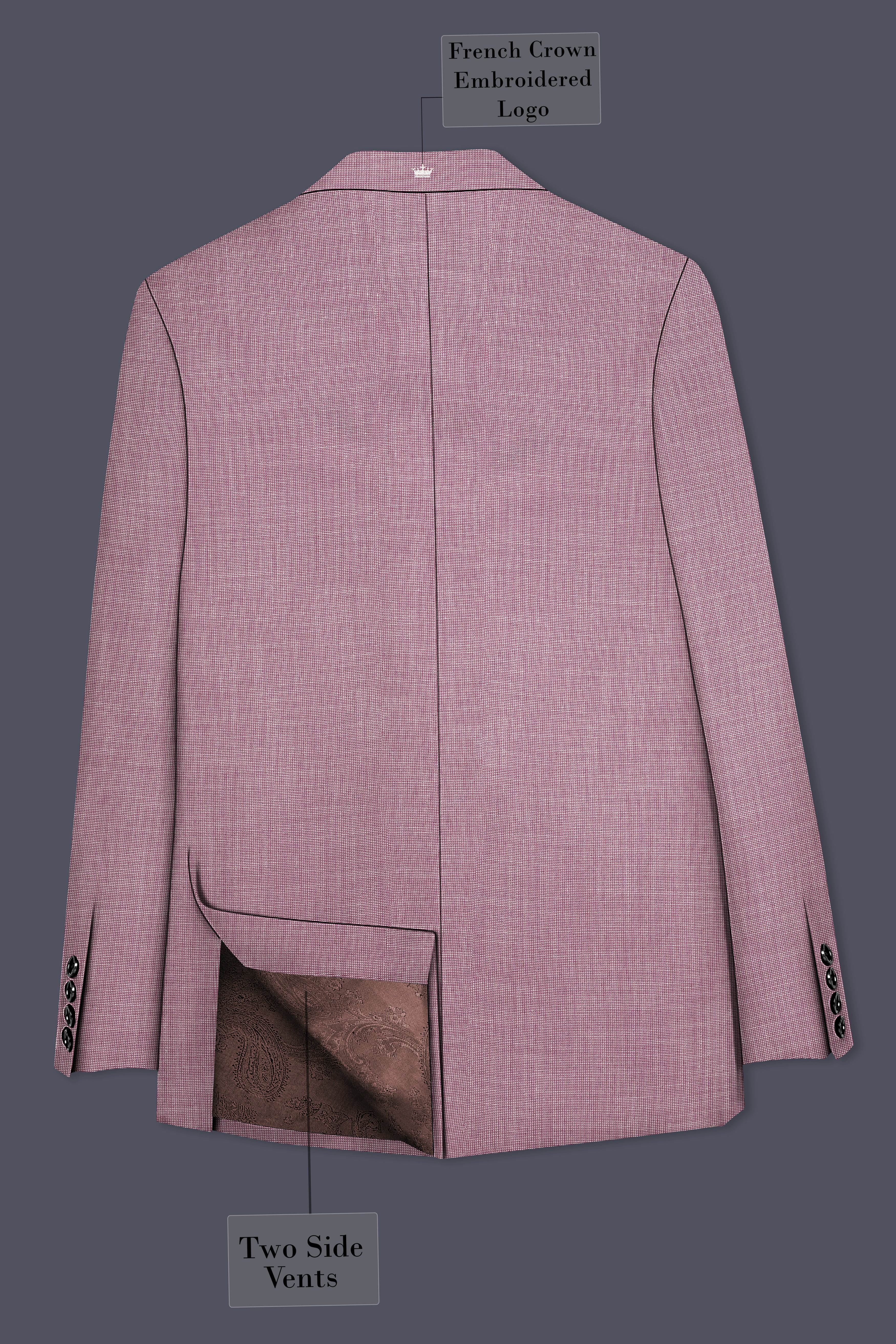 Coral Tree Red Single Breasted Blazer