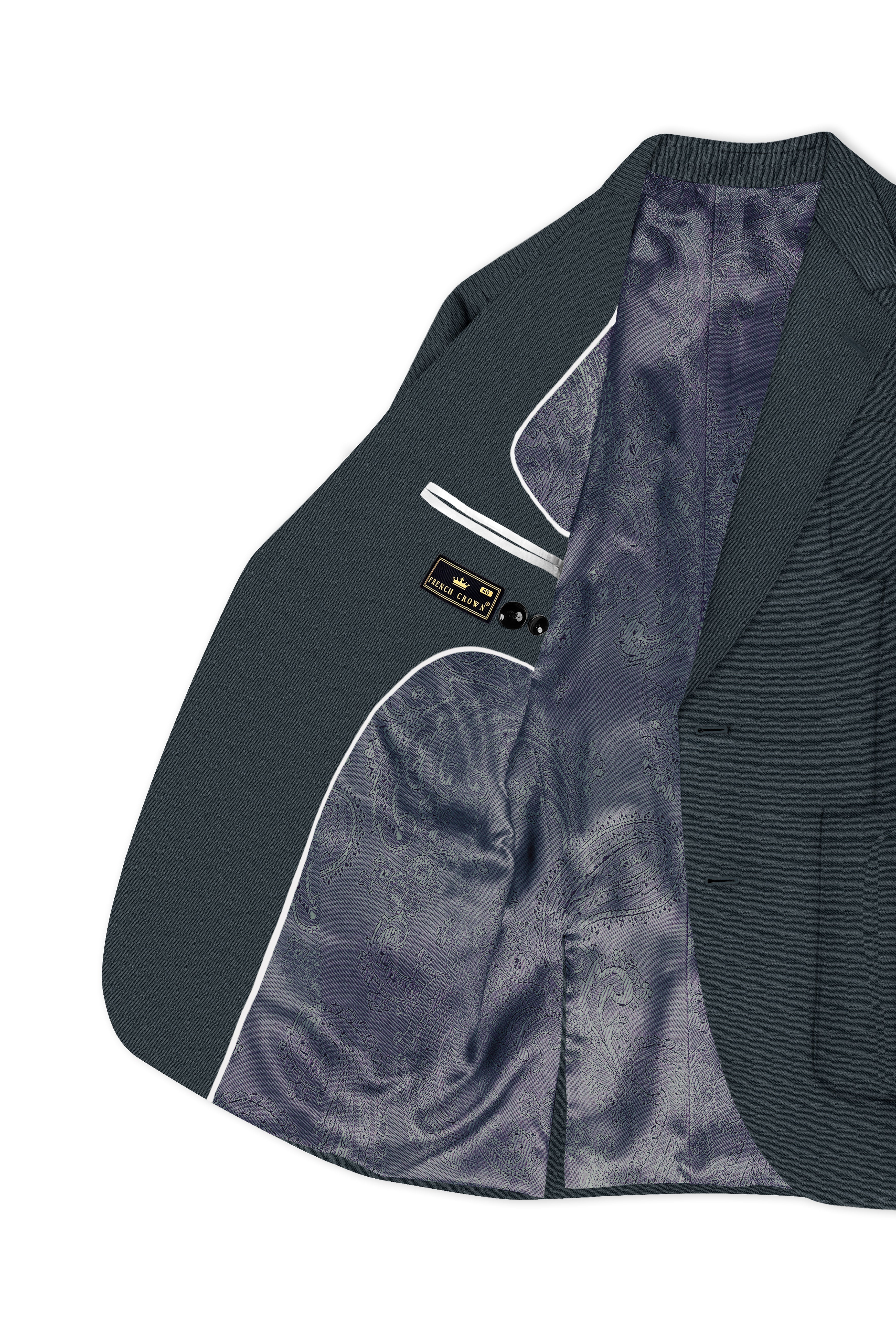 Limed Spruce Grey Single Breasted Premium Cotton Sports Blazer
