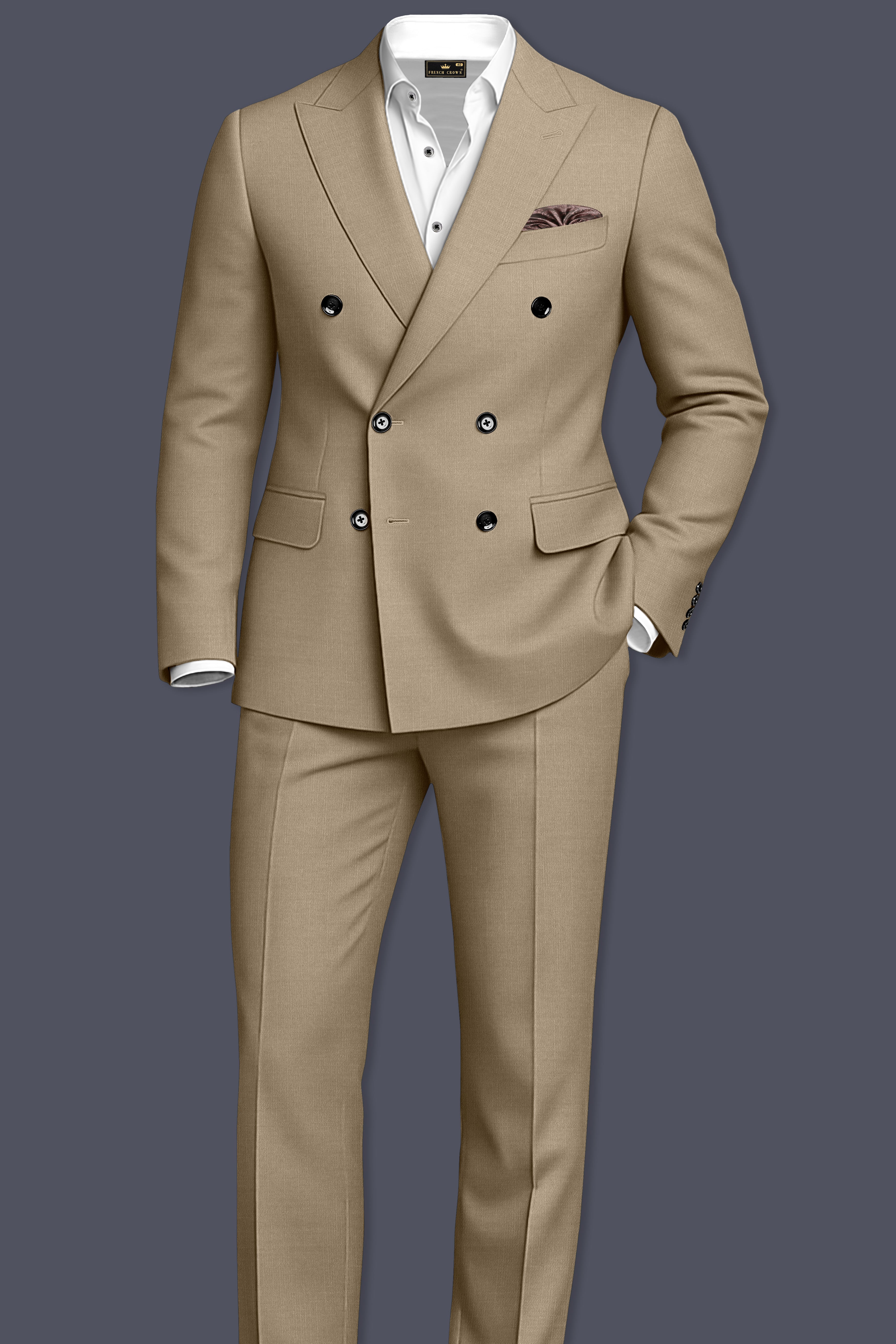 Stonewall Brown Double Breasted Blazers