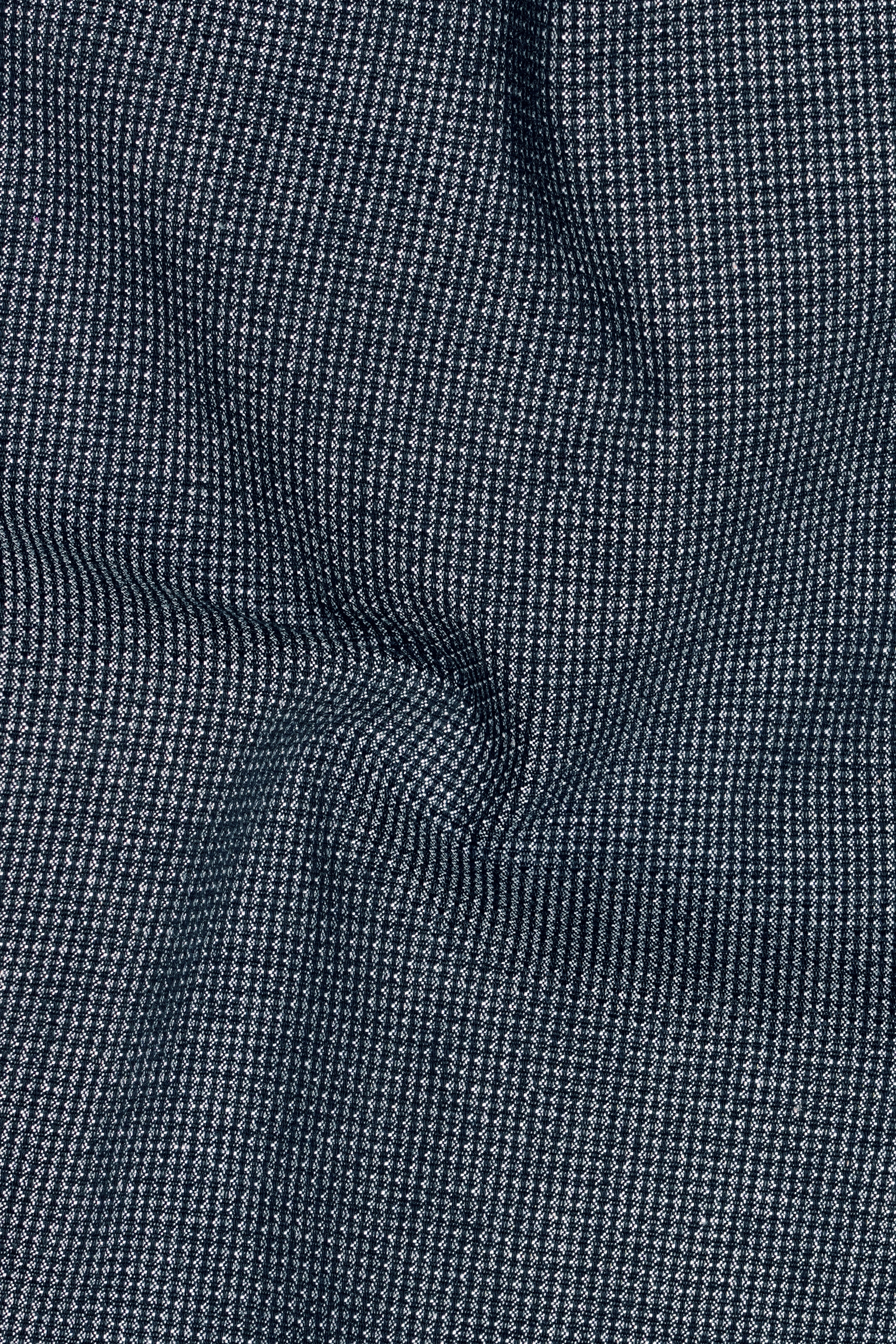 Pale Slate Gray and Black Premium Cotton Double Breasted Blazer
