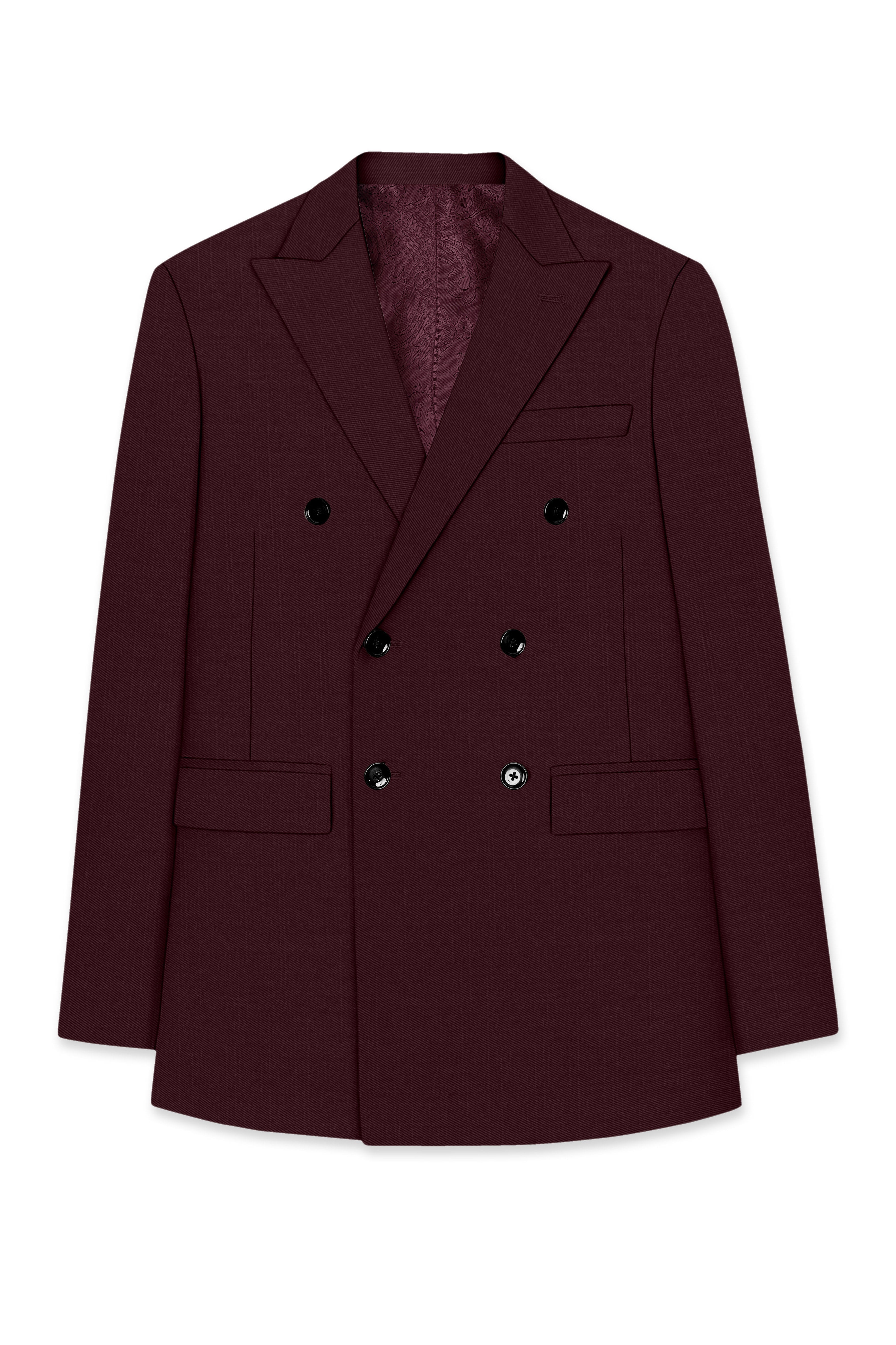 Matterhorn Maroon Double Breasted Blazer