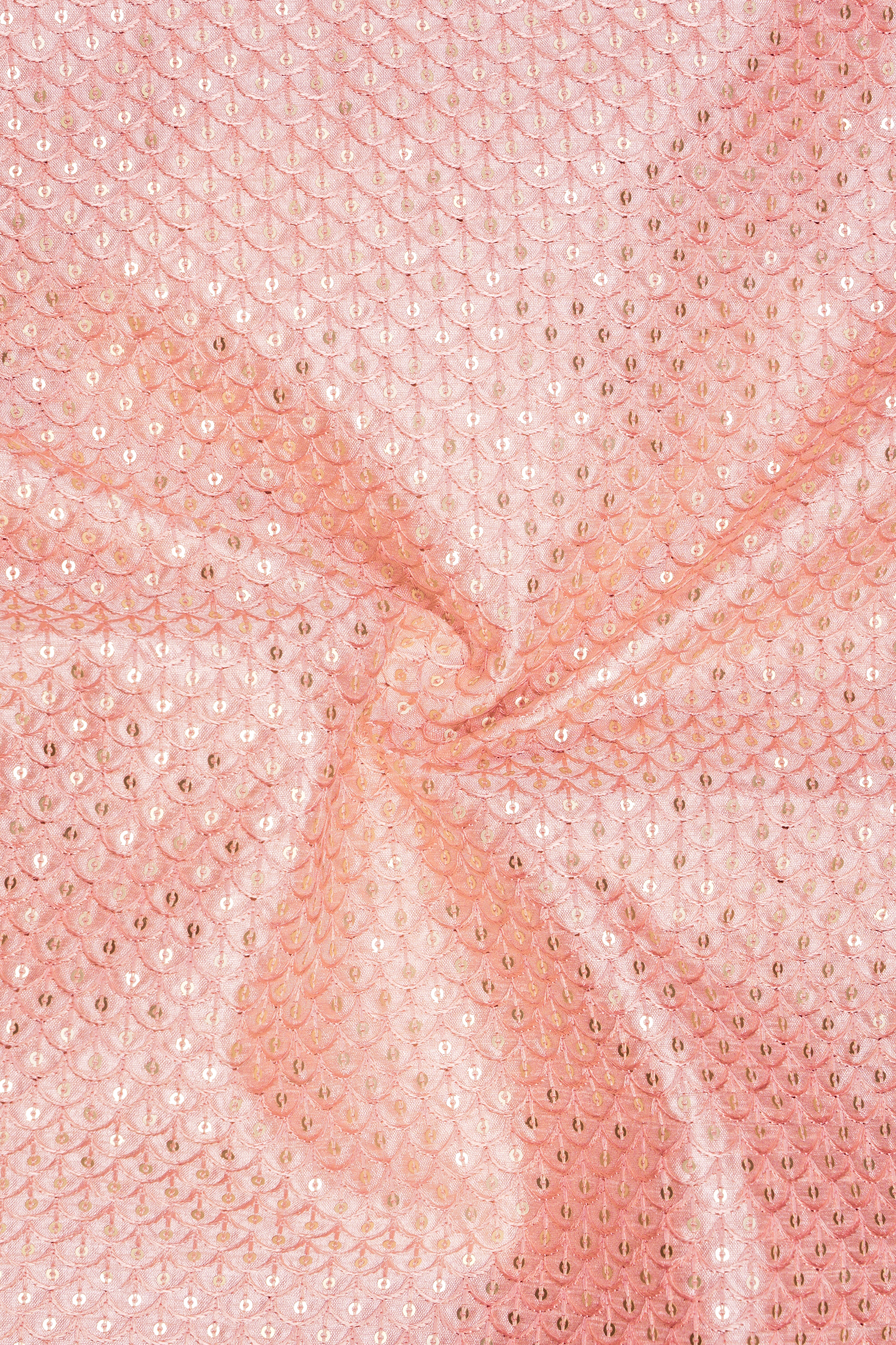 Pastel Pink Cotton Thread Heavy Embroidered Bandhgala Designer Blazer