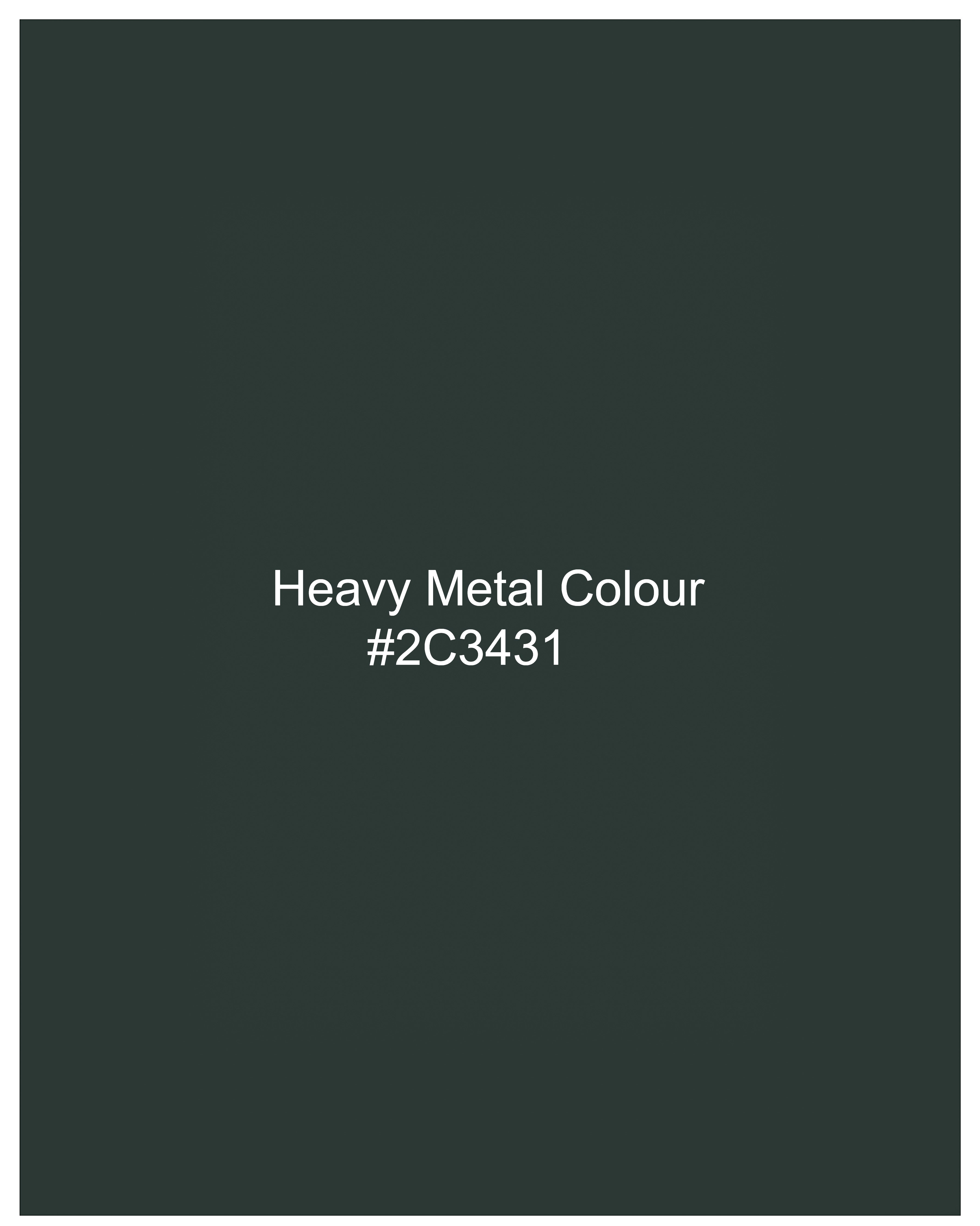 Heavy Metal Green Bandhgala Blazer