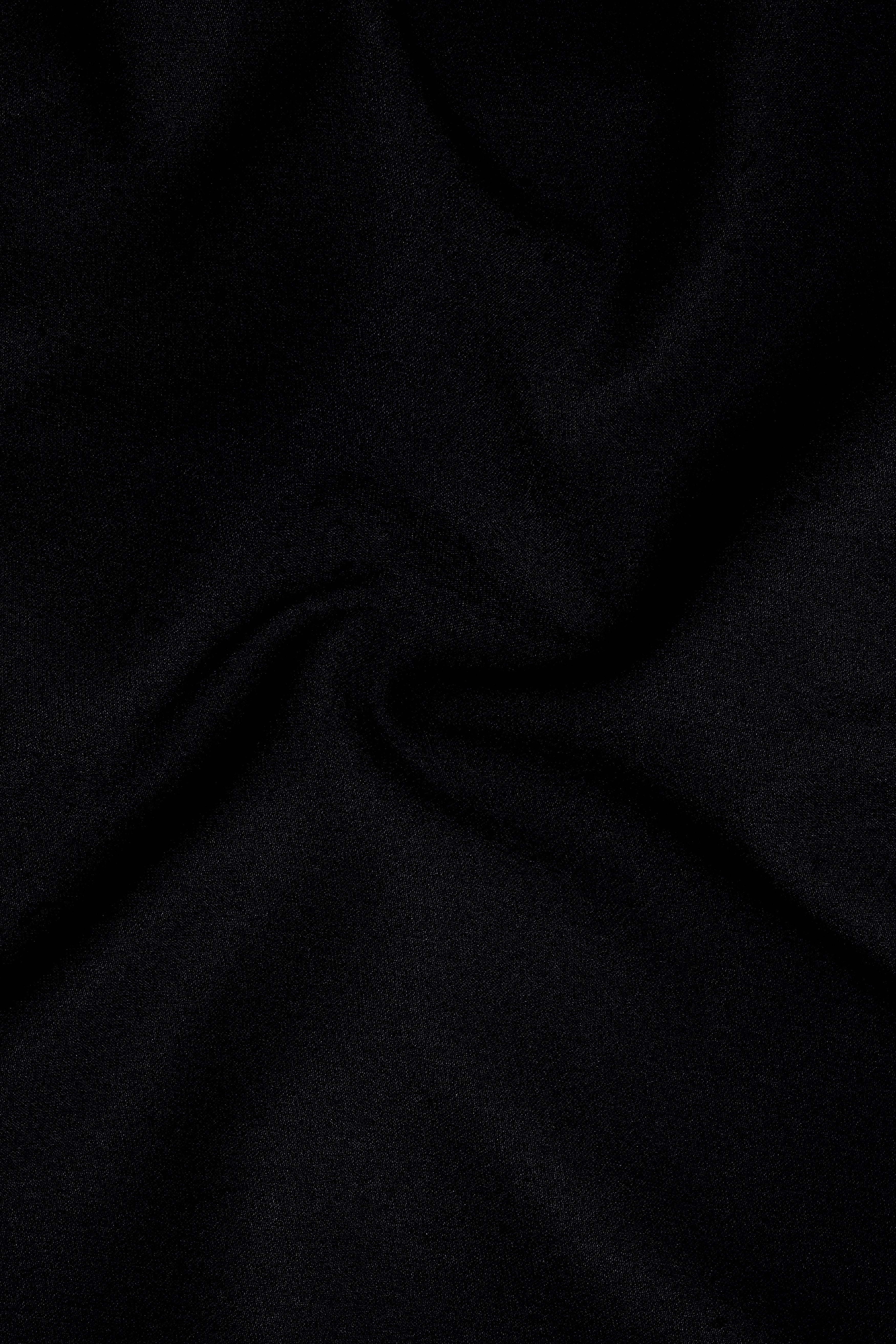 Korean Black (The Best Black We Have) Cross Placket 4-Way Stretch Bandhgala Blazer