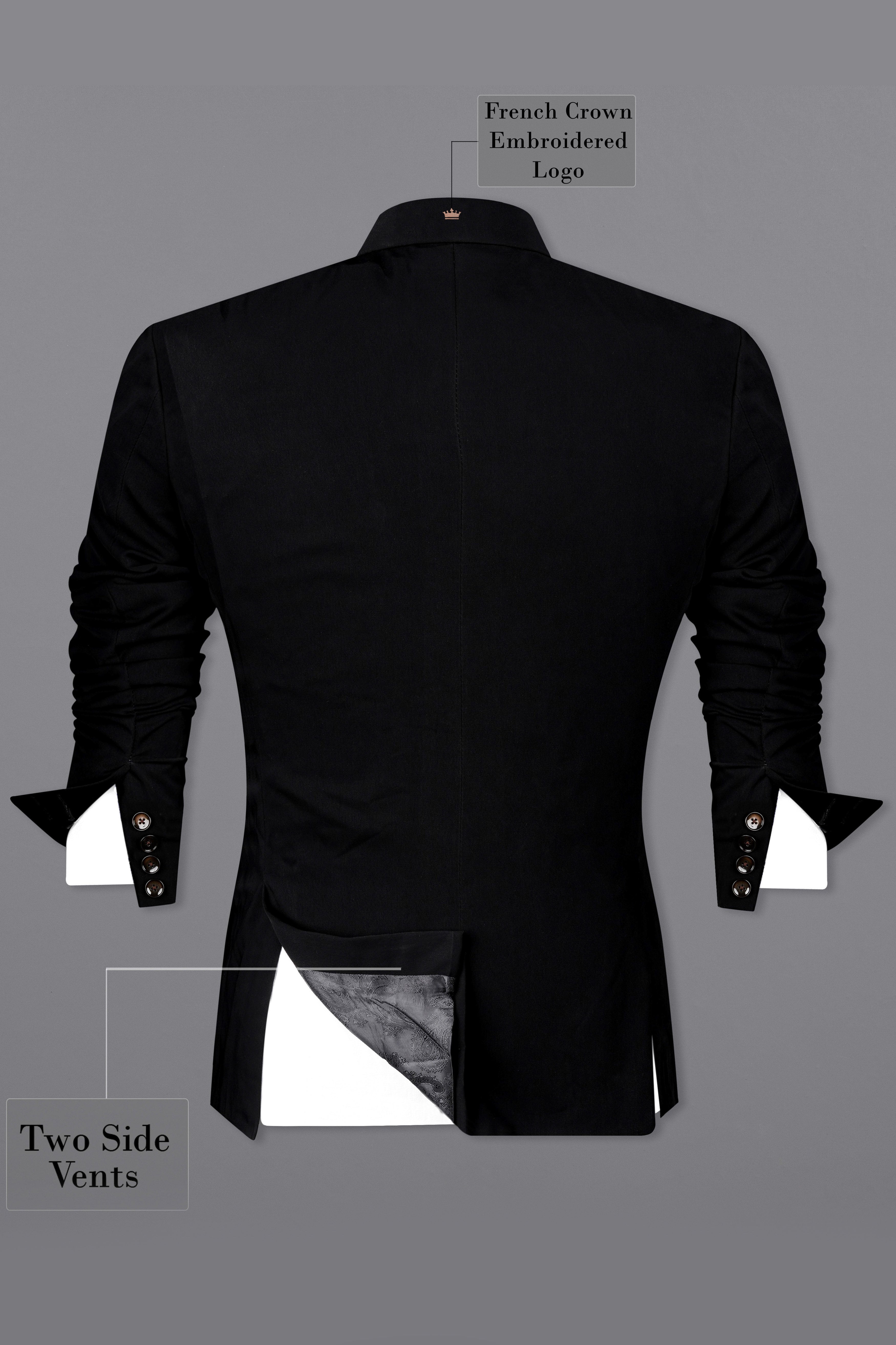 Noirex-Korean Black (The Best Black We Have) 4-Way Stretch Designer Blazer