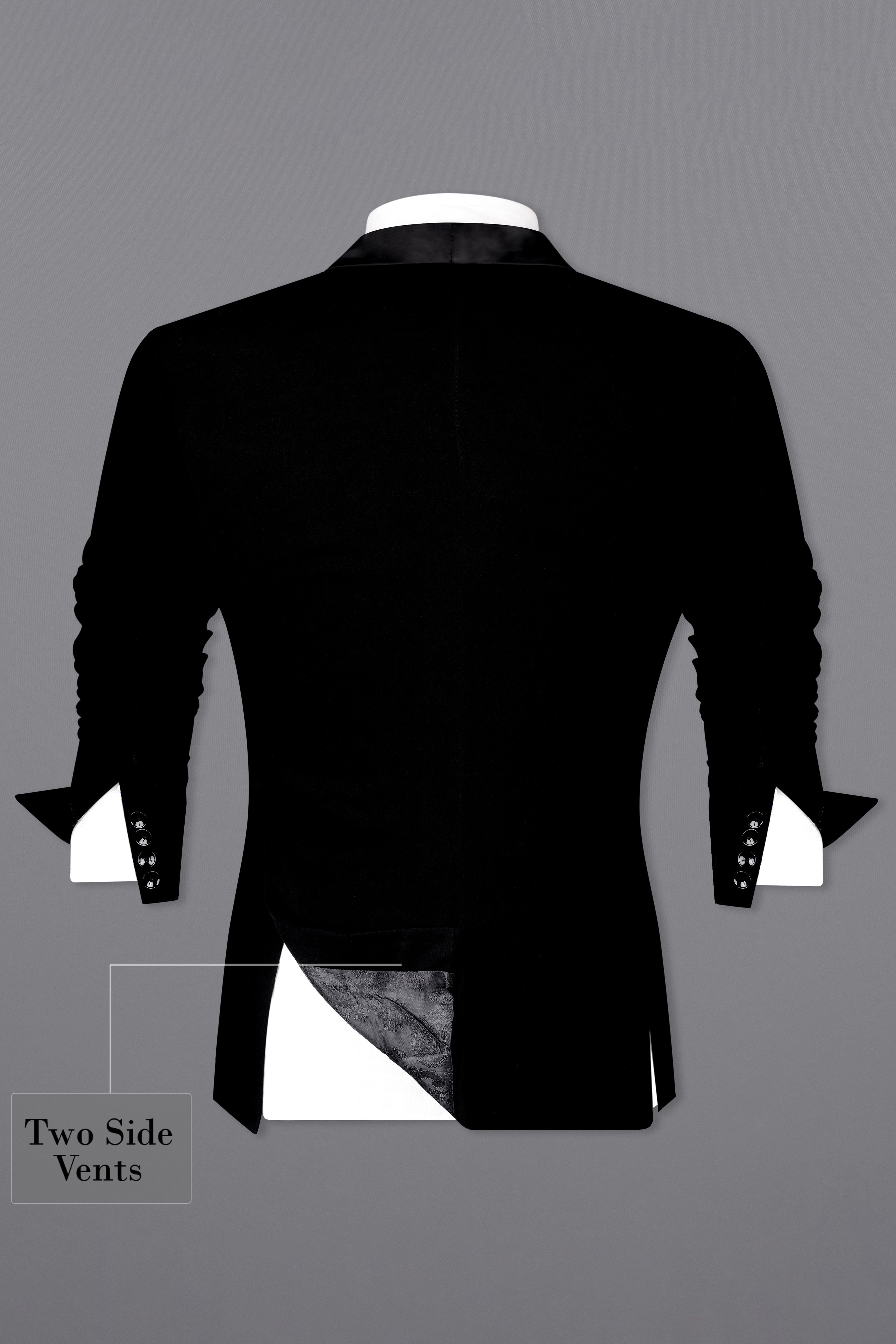Korean Black (The Best Black We Have) Tuxedo Designer Blazer