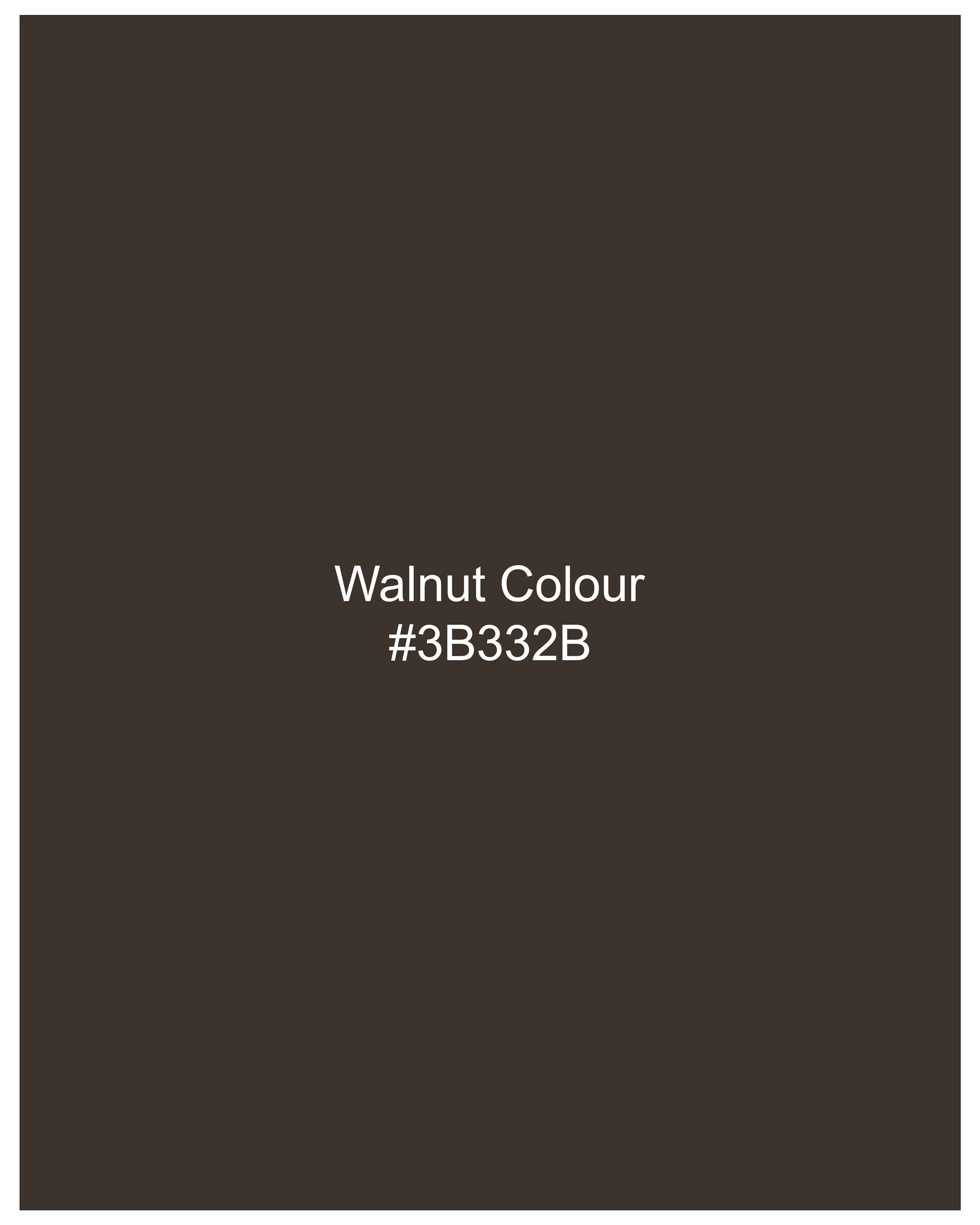 Walnut Brown Stretchable Premium Cotton Cross Placket Bandhgala traveler Blazer