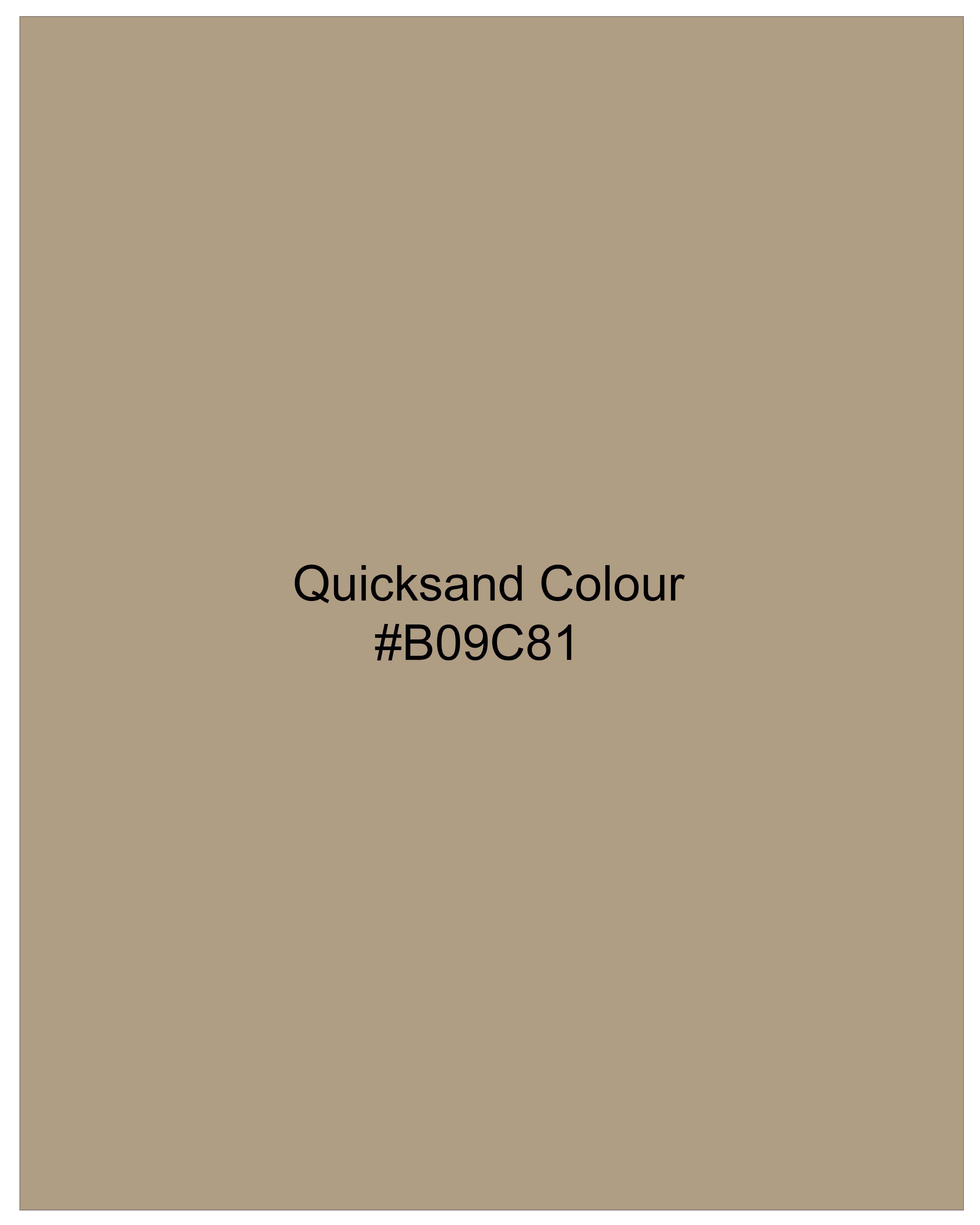 Quicksand Brown Stretchable Premium Cotton traveler Blazer