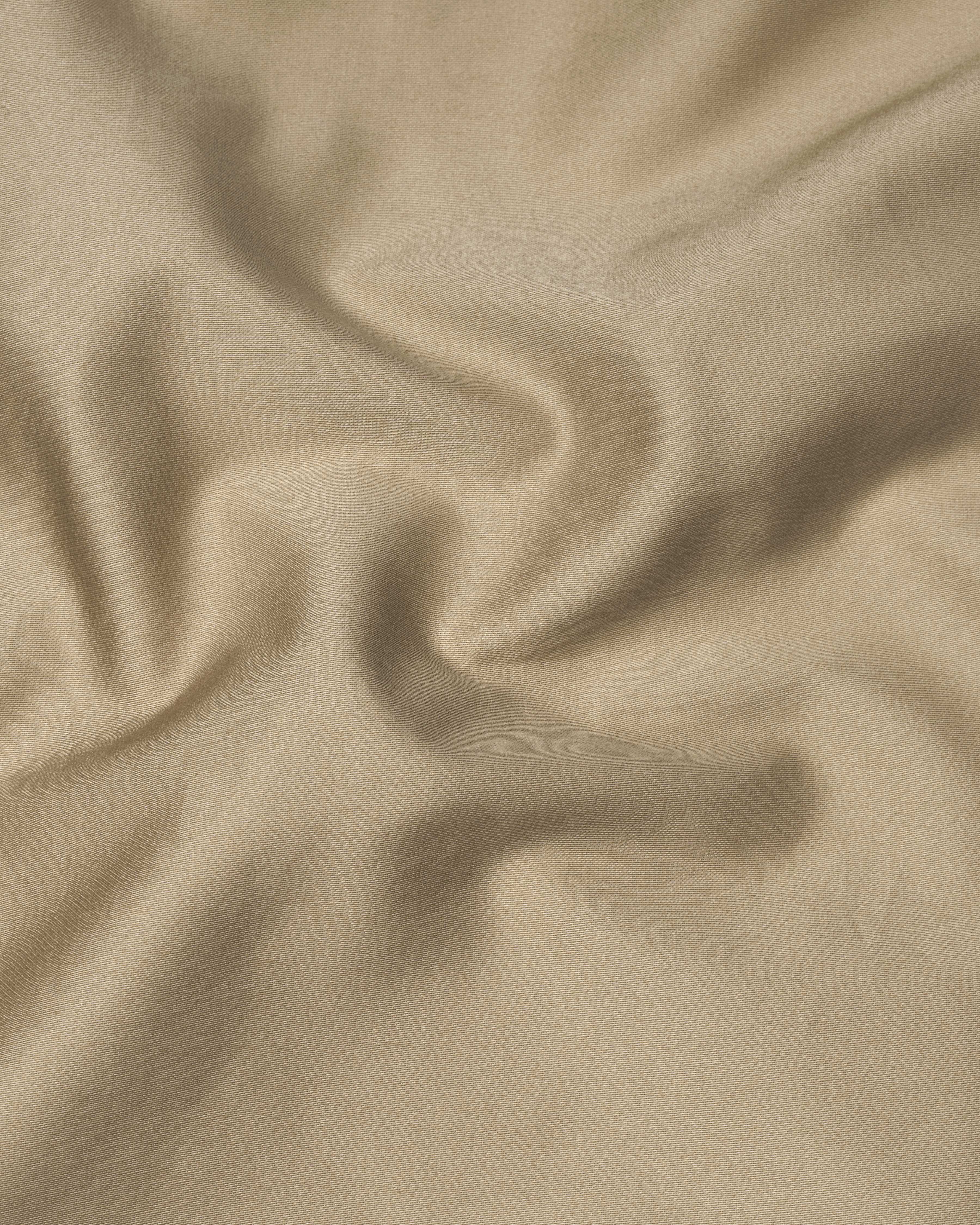Quicksand Brown Stretchable Double Breasted Premium Cotton traveler Blazer