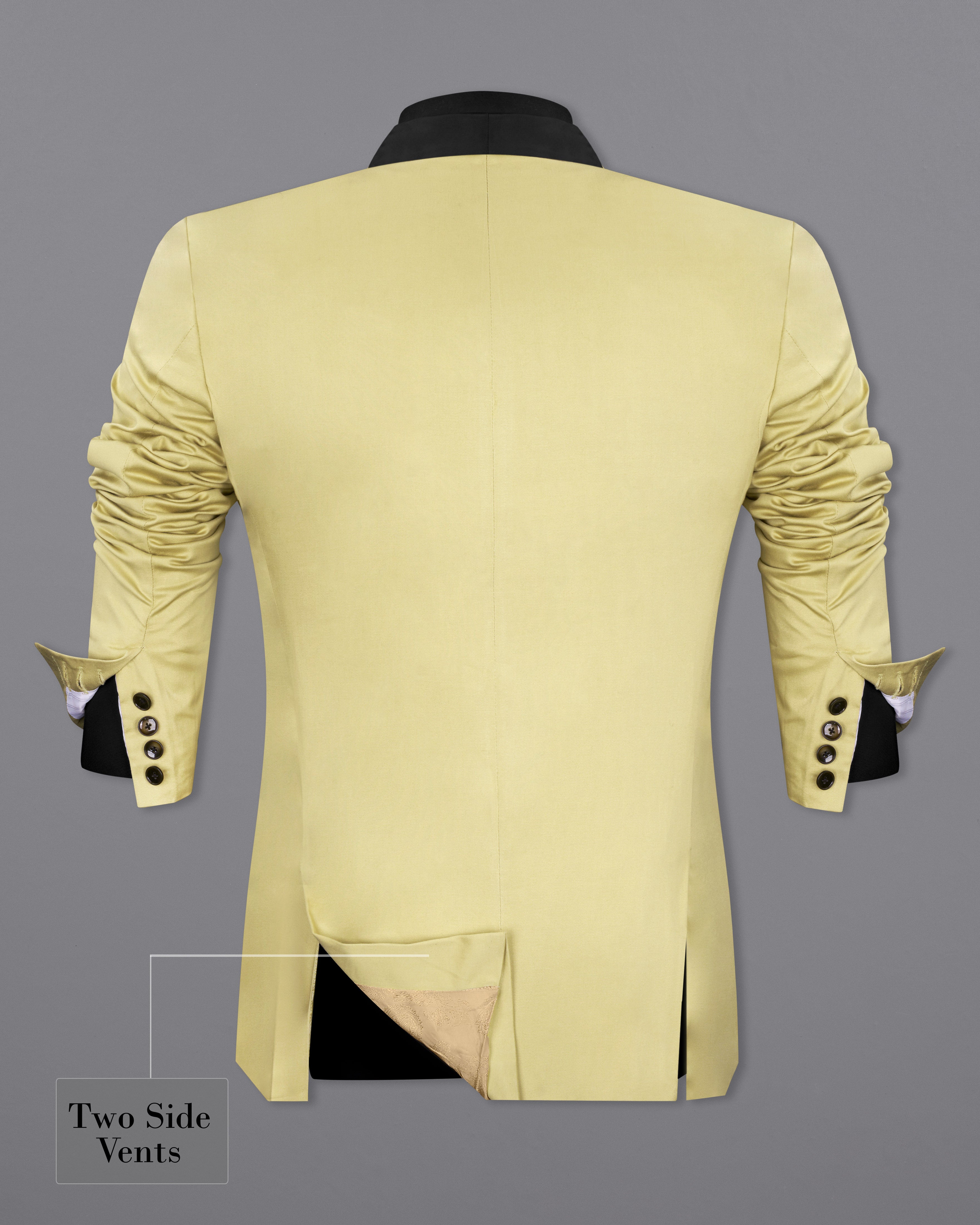 Maize Light Brown Tuxedo Premium Cotton Stretchable Blazer BL2661-BKL-36, BL2661-BKL-38, BL2661-BKL-40, BL2661-BKL-42, BL2661-BKL-44, BL2661-BKL-46, BL2661-BKL-48, BL2661-BKL-50, BL2661-BKL-52, BL2661-BKL-54, BL2661-BKL-56, BL2661-BKL-58, BL2661-BKL-60