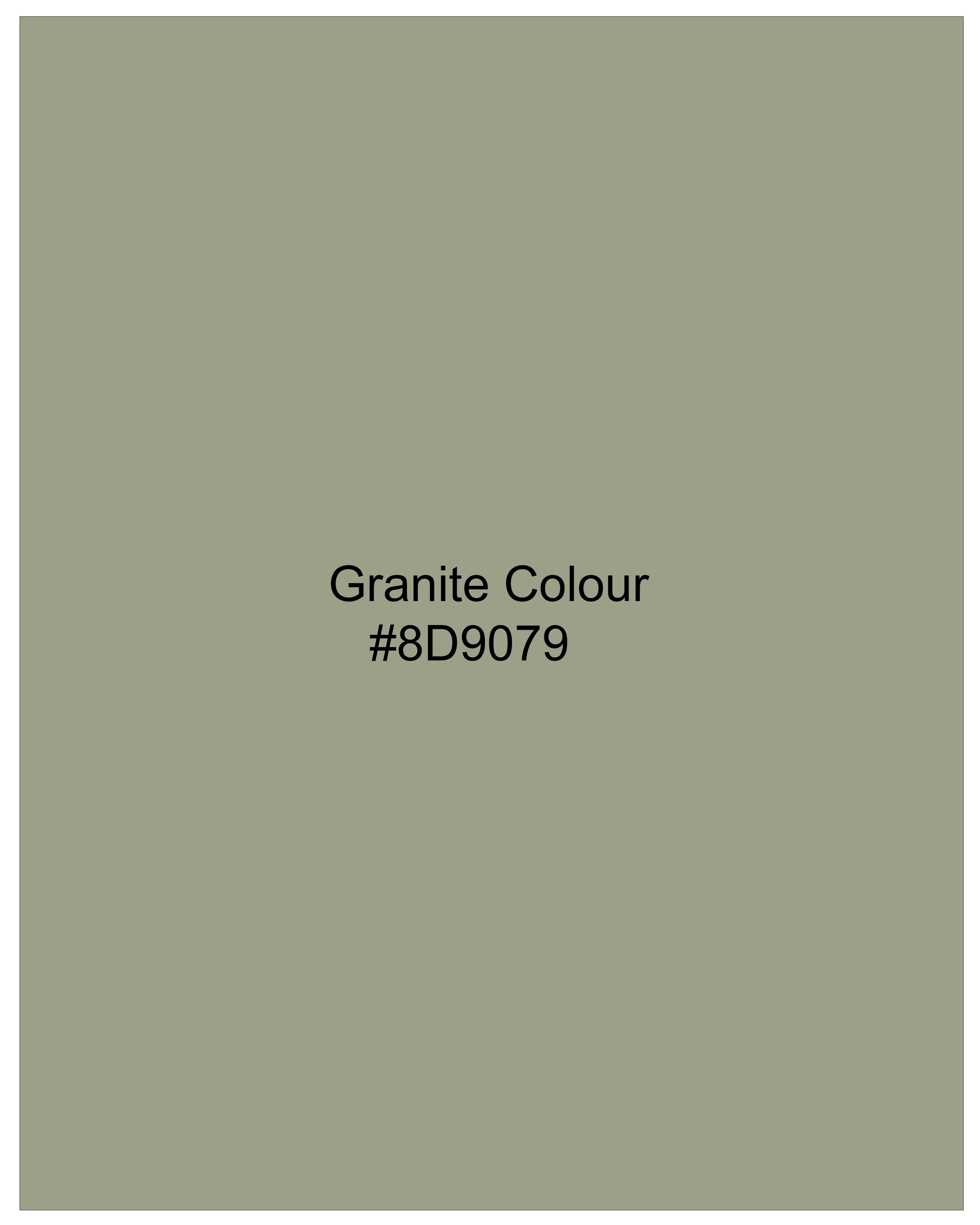 Granite Green Stretchable Premium Cotton traveler Blazer