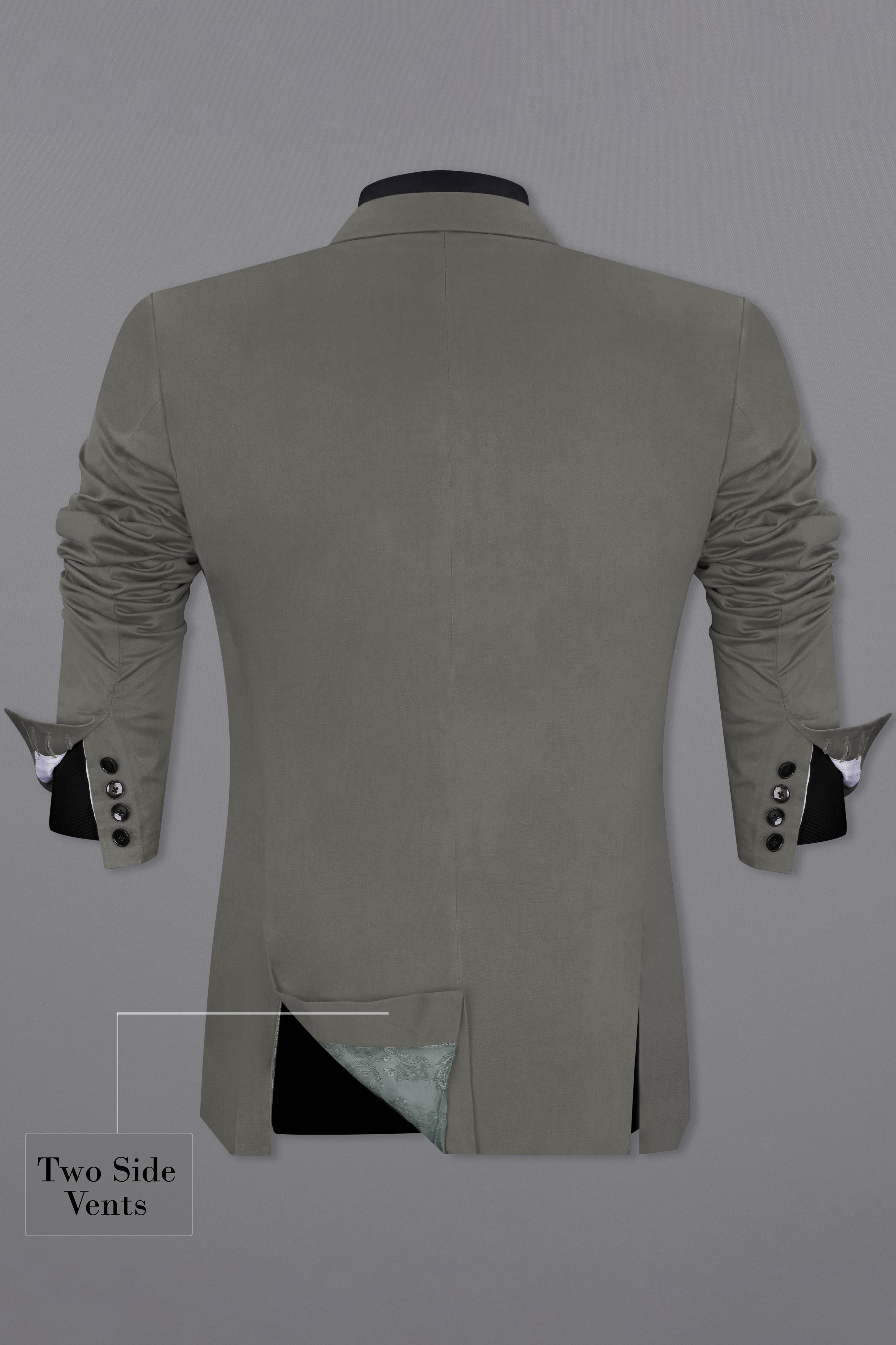 Ironside Gray Stretchable Premium Cotton traveler Blazer