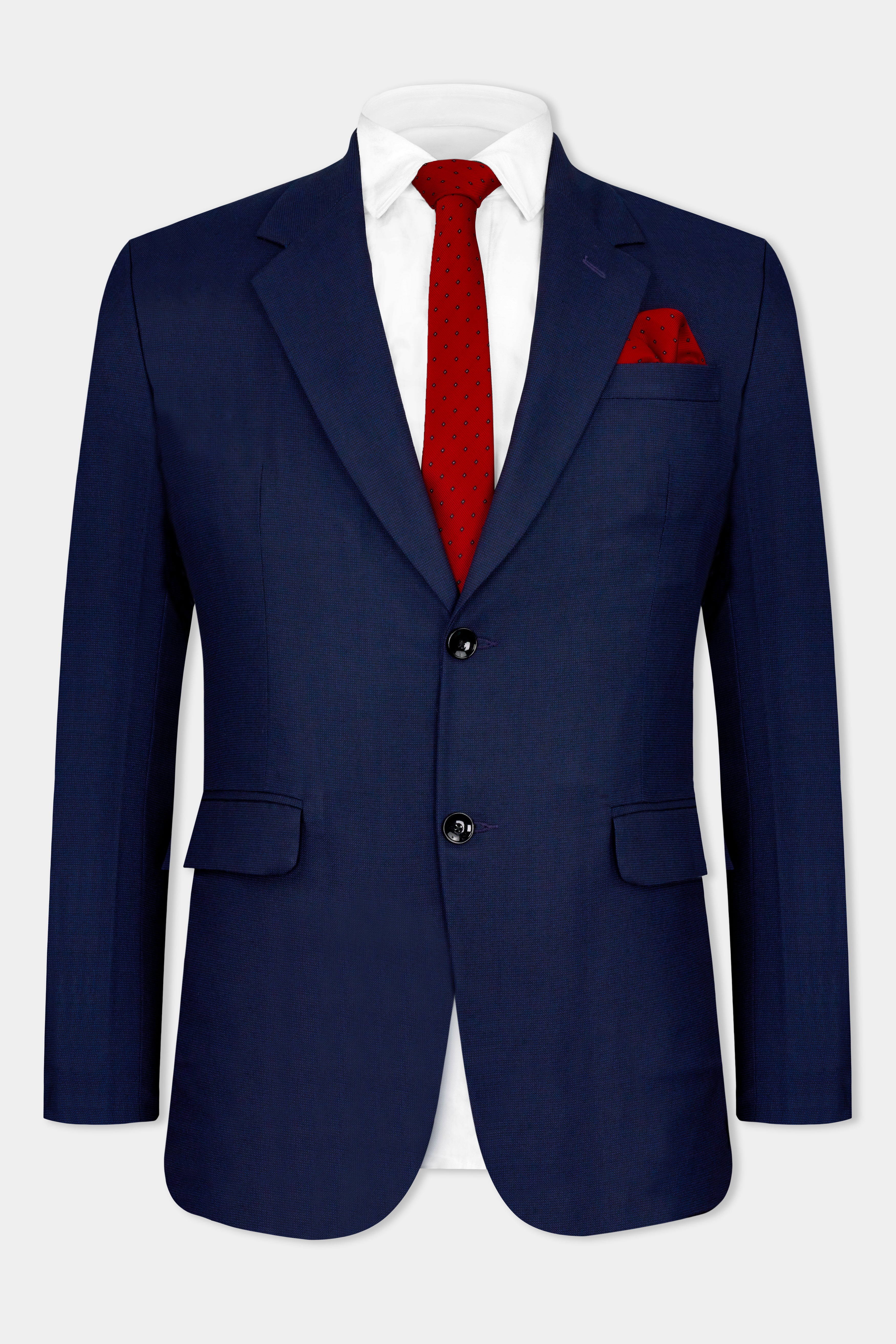 Midnight Navy Blue Wool Rich Single Breasted Blazer BL2753-SB-36, BL2753-SB-38, BL2753-SB-40, BL2753-SB-42, BL2753-SB-44, BL2753-SB-46, BL2753-SB-48, BL2753-SB-50, BL2753-SB-52, BL2753-SB-54, BL2753-SB-56, BL2753-SB-58, BL2753-SB-60