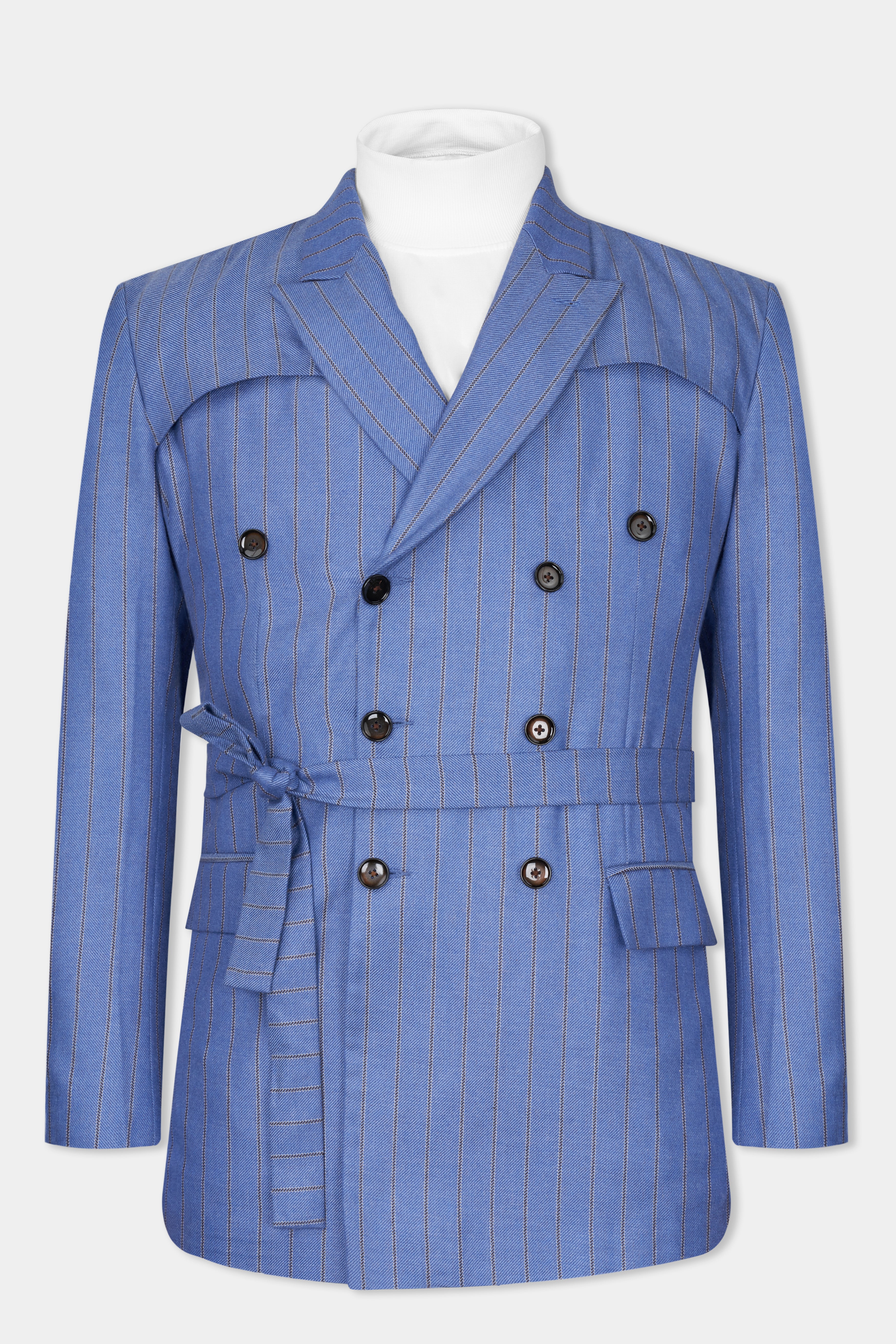 Chetwode Blue and Iroko Brown Striped Wool Rich Designer Blazer BL2769-DB-D35-36, BL2769-DB-D35-38, BL2769-DB-D35-40, BL2769-DB-D35-42, BL2769-DB-D35-44, BL2769-DB-D35-46, BL2769-DB-D35-48, BL2769-DB-D35-50, BL2769-DB-D35-52, BL2769-DB-D35-54, BL2769-DB-D35-56, BL2769-DB-D35-58, BL2769-DB-D35-60