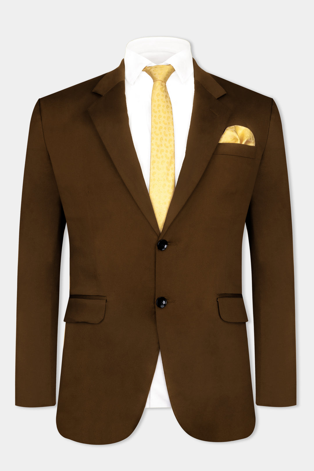 METALLIC BRONZE BROWN PREMIUM COTTON STRETCHABLE TRAVELER BLAZER