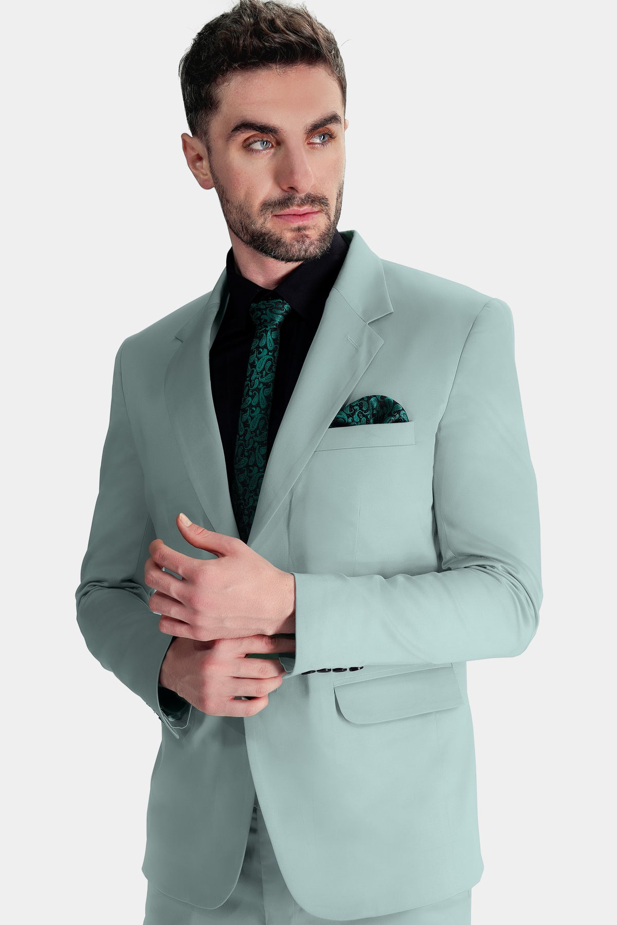 Edward Blue Premium Cotton Stretchable Traveler Blazer