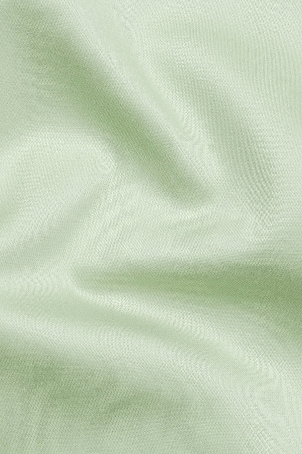 Coriander Green Premium Cotton Cross Buttoned Bandhgala  Stretchable Traveler Blazer