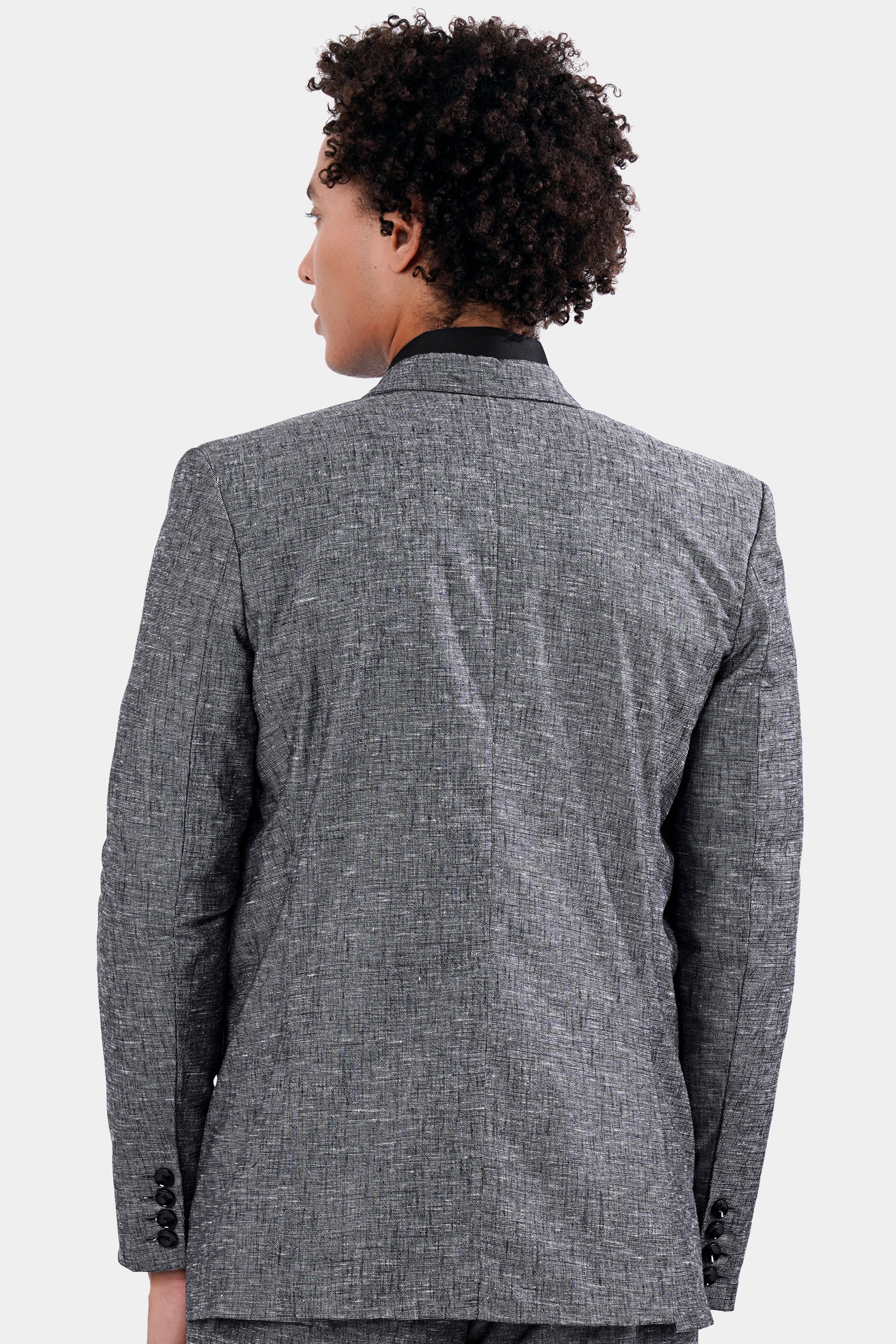 Dim Gray Luxurious Linen Single Breasted Blazer BL2923-SB-36, BL2923-SB-38, BL2923-SB-40, BL2923-SB-42, BL2923-SB-44, BL2923-SB-46, BL2923-SB-48, BL2923-SB-50, BL2923-SB-52, BL2923-SB-54, BL2923-SB-56, BL2923-SB-58, BL2923-SB-60