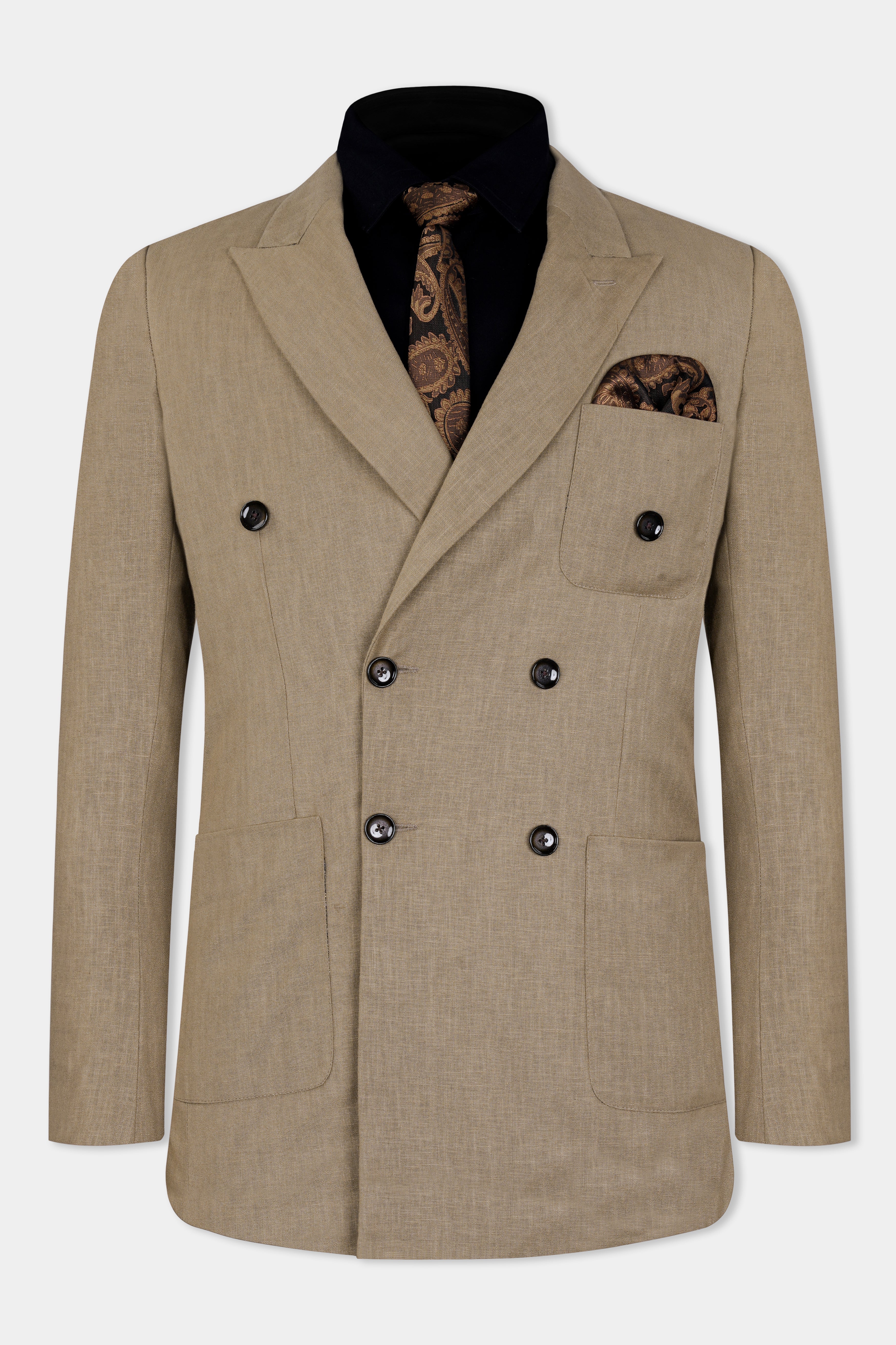 Sandrift Brown Luxurious Linen Double Breasted Sports Blazer BL2926-DB-PP-36, BL2926-DB-PP-38, BL2926-DB-PP-40, BL2926-DB-PP-42, BL2926-DB-PP-44, BL2926-DB-PP-46, BL2926-DB-PP-48, BL2926-DB-PP-50, BL2926-DB-PP-52, BL2926-DB-PP-54, BL2926-DB-PP-56, BL2926-DB-PP-58, BL2926-DB-PP-60
