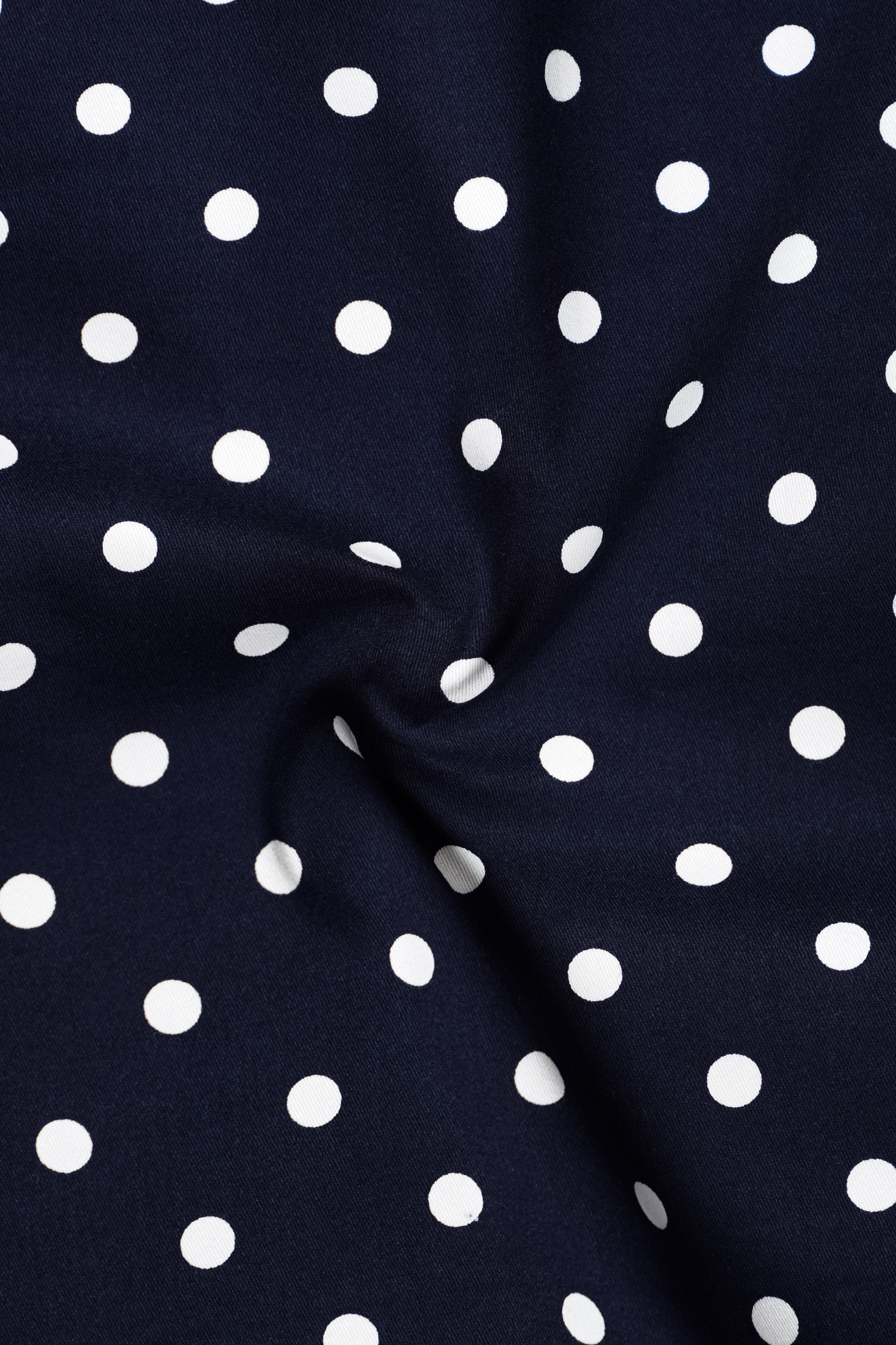 Nile Blue Polka Dotted Premium Cotton Blazer